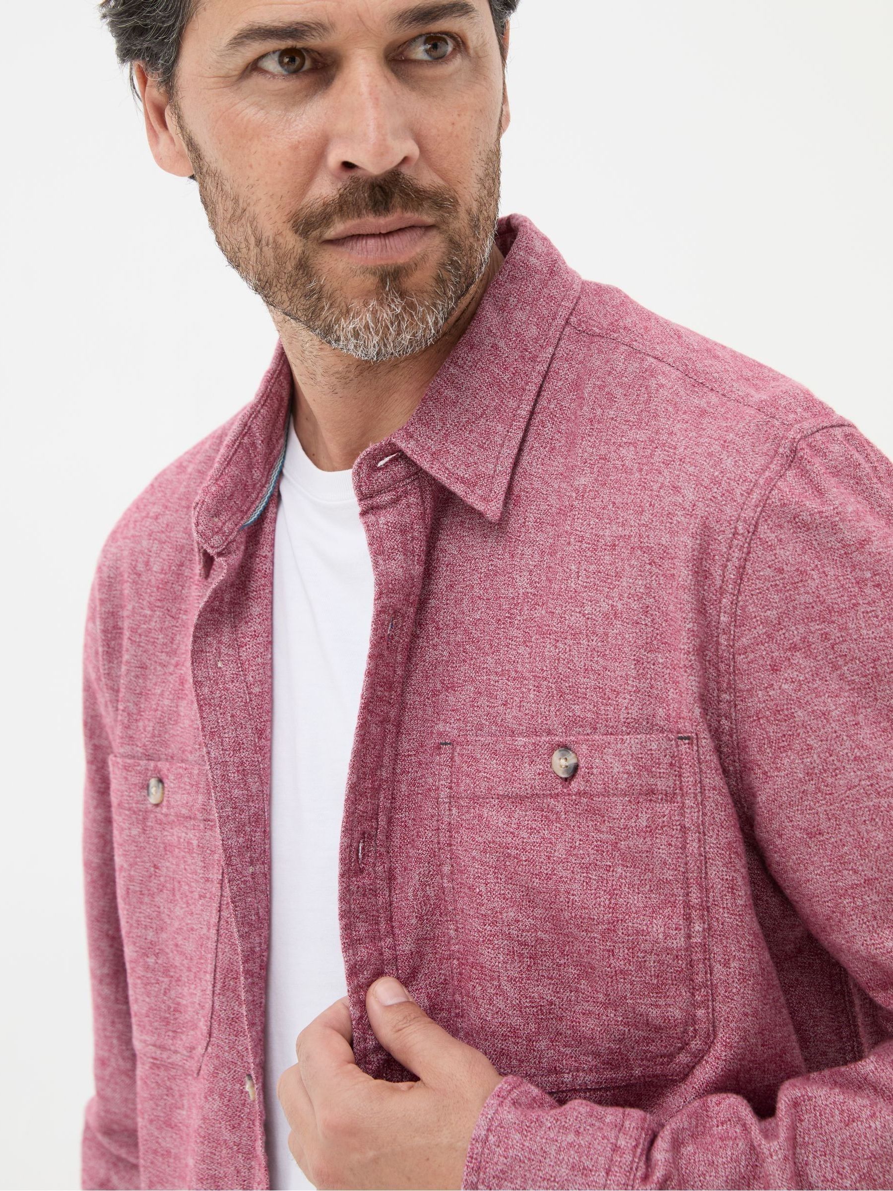 Red Long Sleeve Malton Shirt - Image 4 of 5