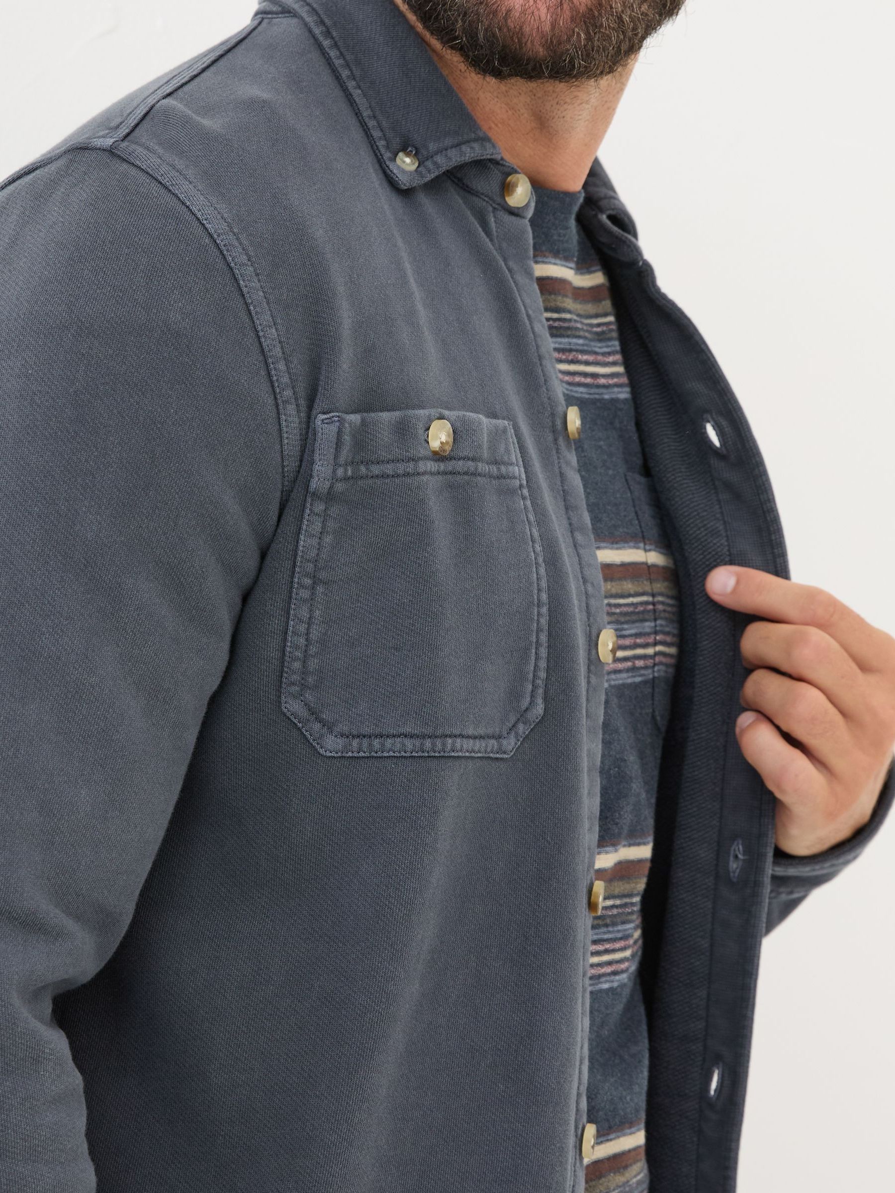 Petworth Blue Cotton Shirt - Image 4 of 5
