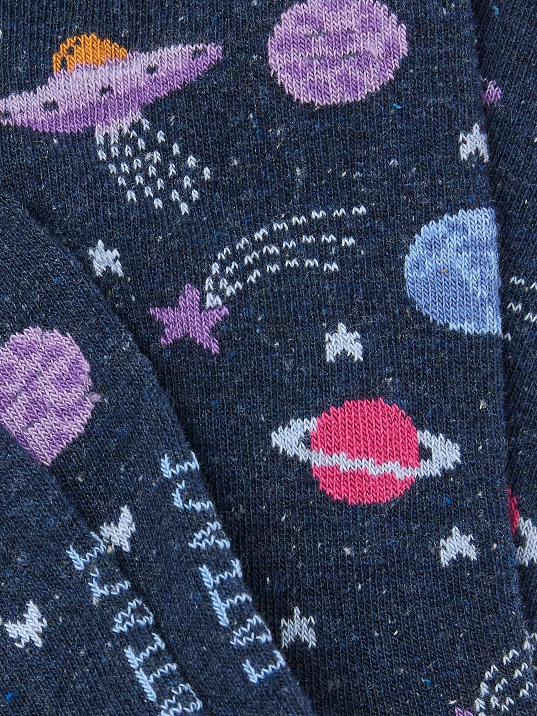 Blue Space Womens Socks 1 Pack (size 4-7) - Image 2 of 2 Blue Space Womens Socks 1 Pack (size 4-7) - Image 2 of 2
