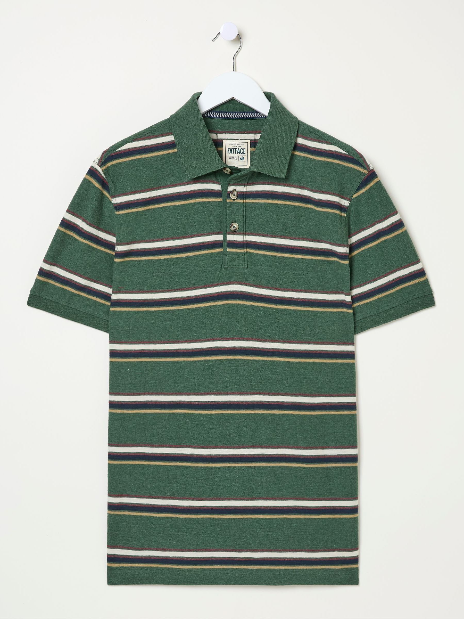 Harris Green Stripe Polo Shirt - Image 5 of 5