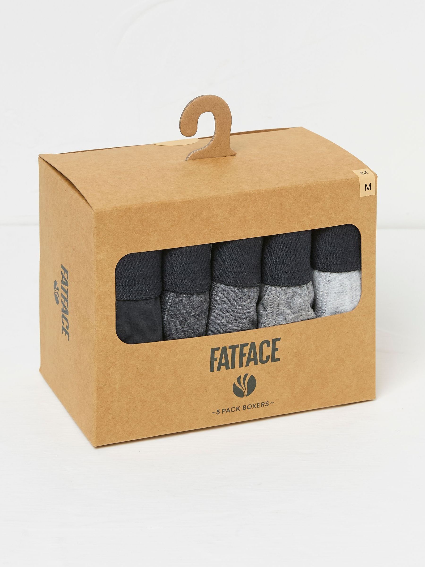 Grey Plain Boxers 5 Pack - Image 2 of 2