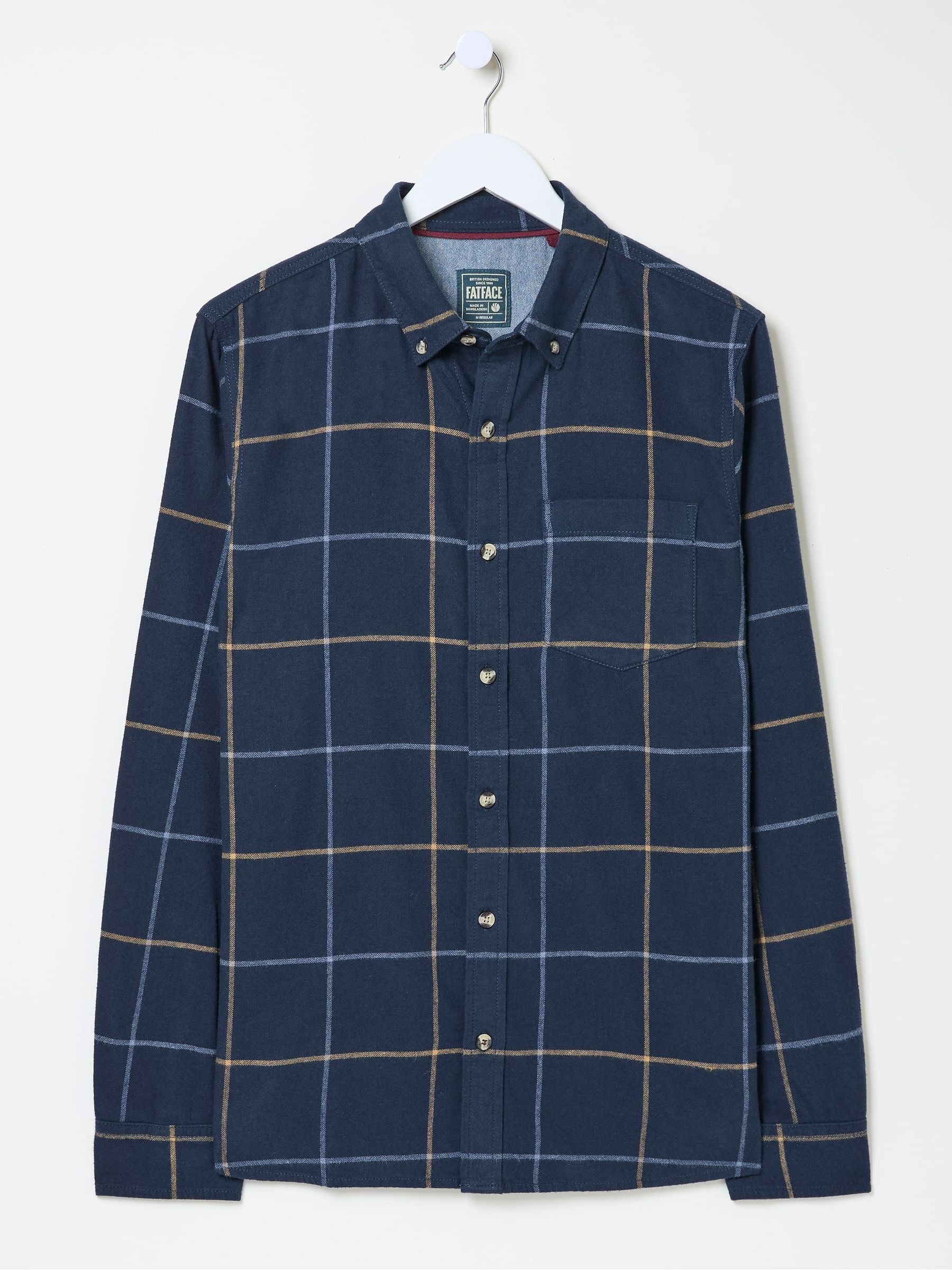 Blue Windowpane Check Shirt - Image 5 of 5