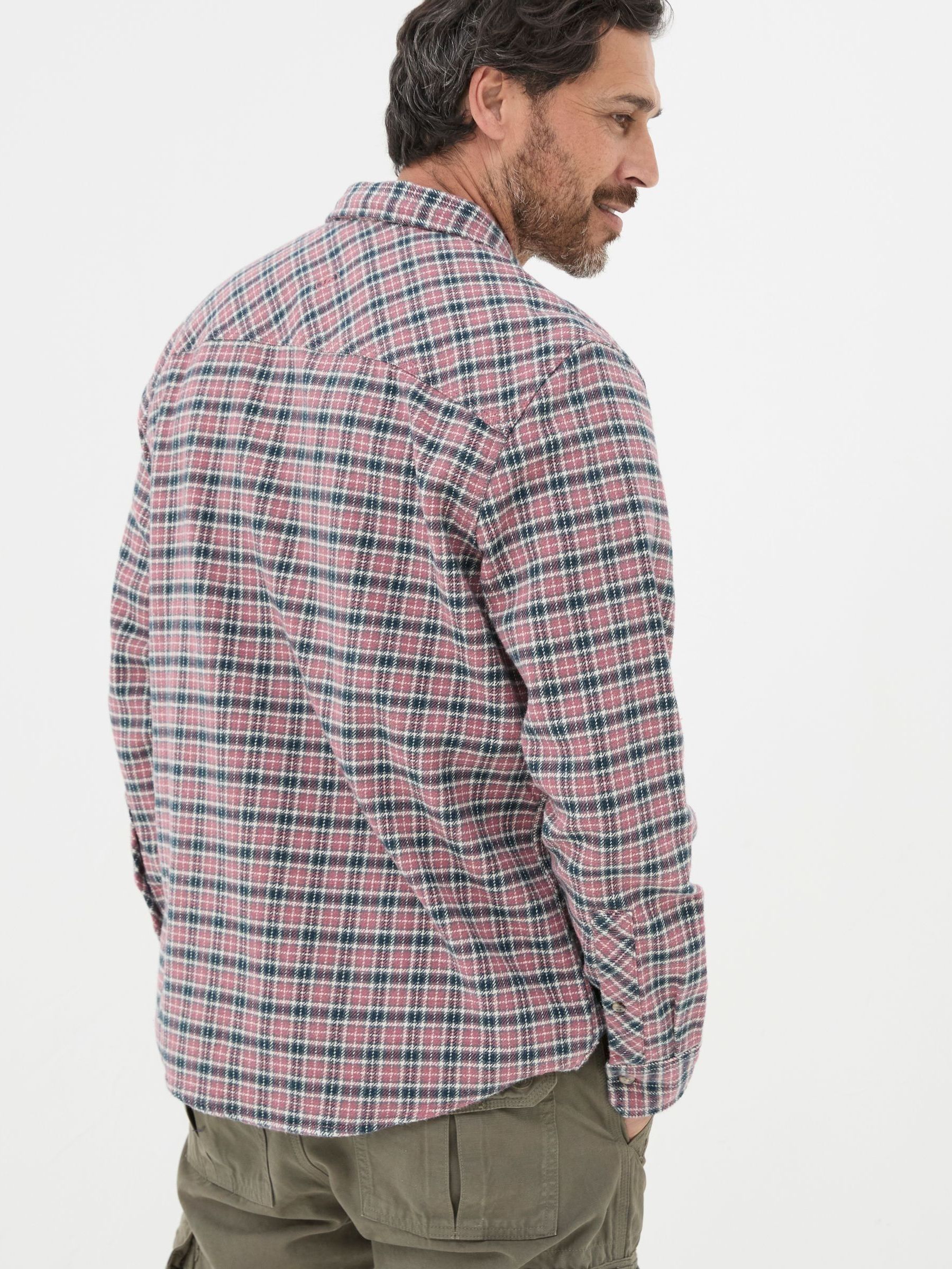 Bardon Pink 100% Cotton Long Sleeve Check Shirt - Image 2 of 4