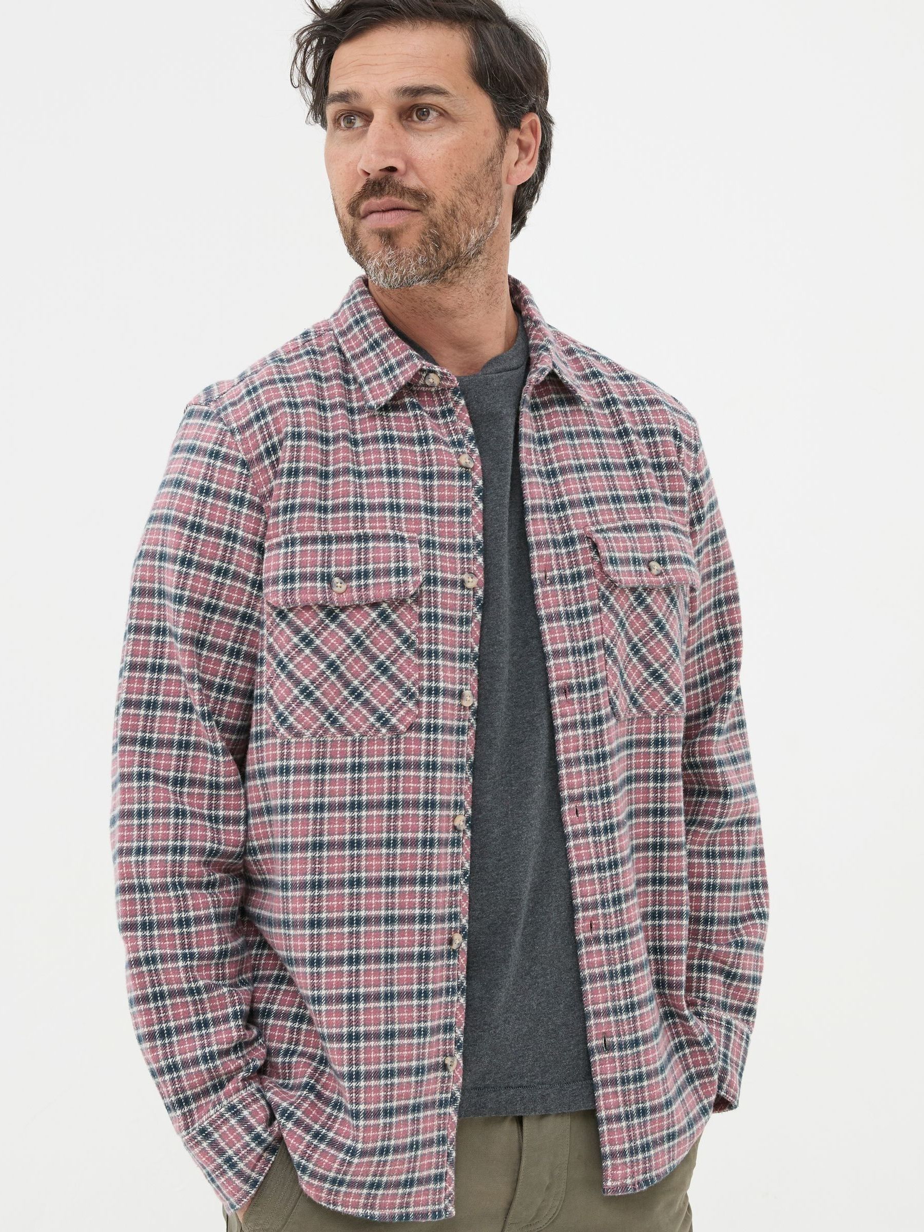Bardon Pink 100% Cotton Long Sleeve Check Shirt - Image 4 of 4
