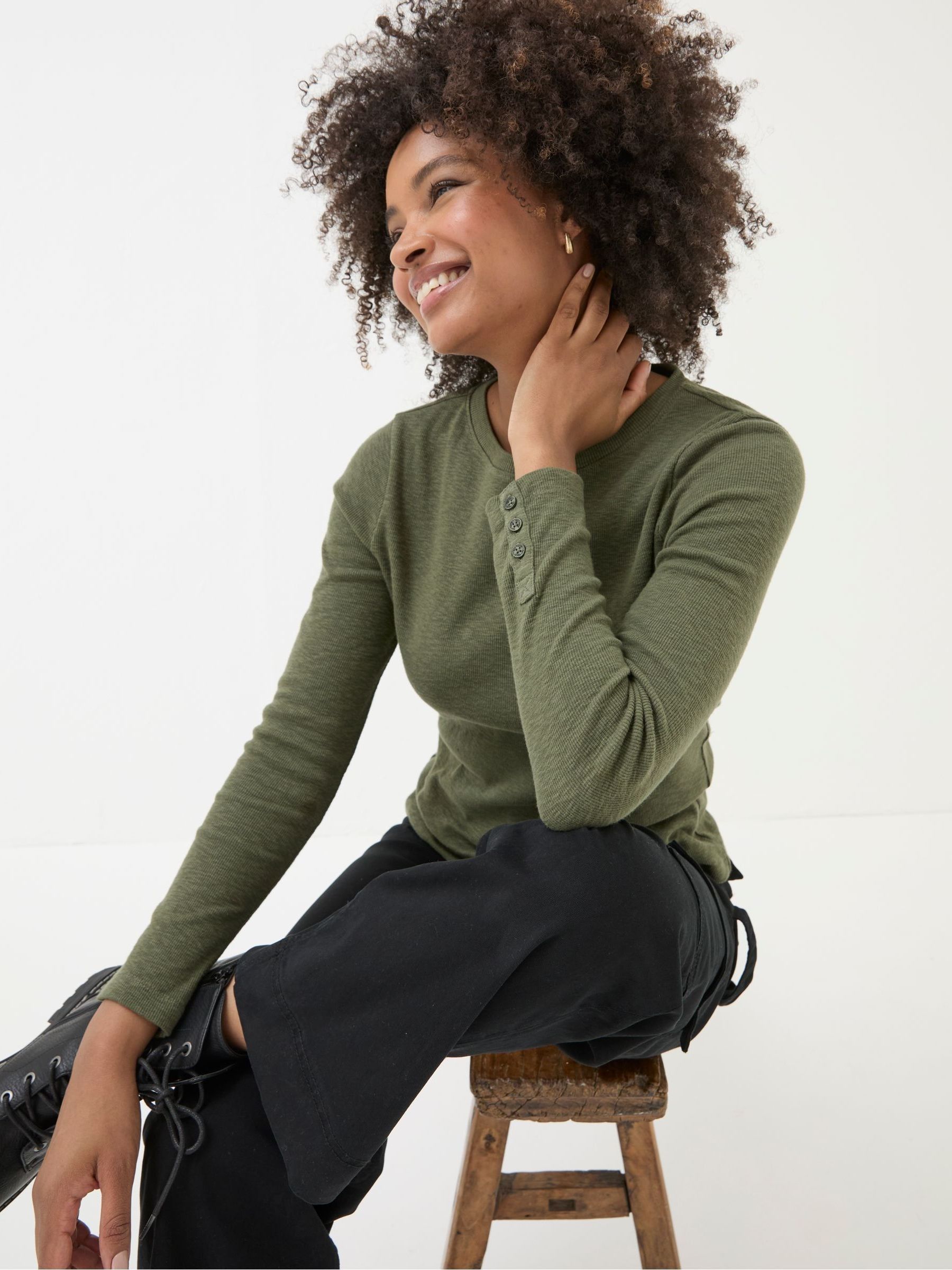 Callie Green Long Sleeve Top - Image 2 of 3
