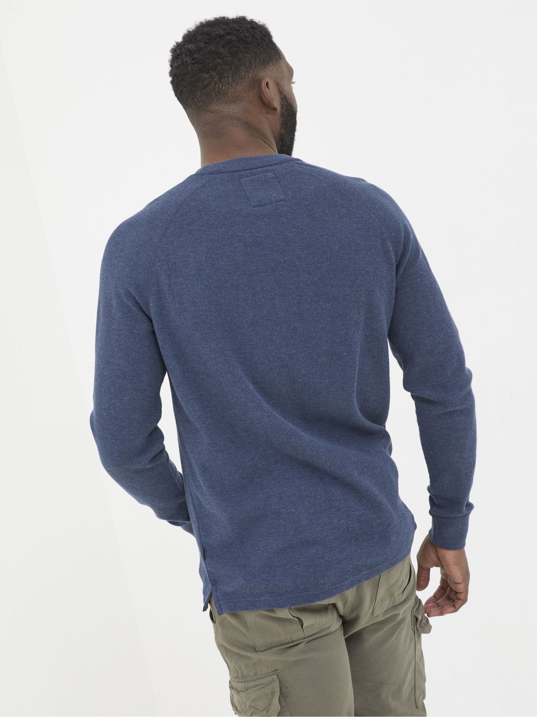 Wicklow Blue Waffle Crew Neck T-Shirt - Image 2 of 4