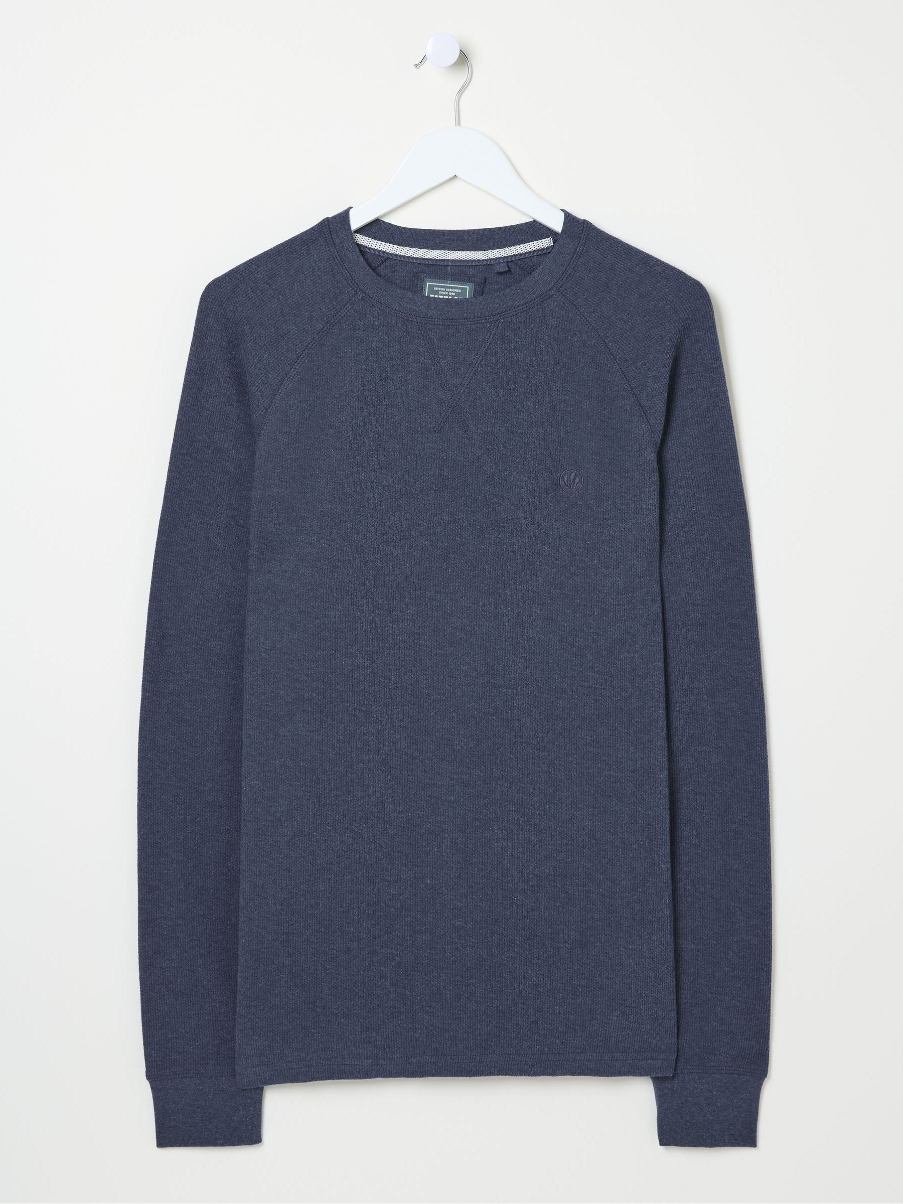 Wicklow Blue Waffle Crew Neck T-Shirt - Image 4 of 4