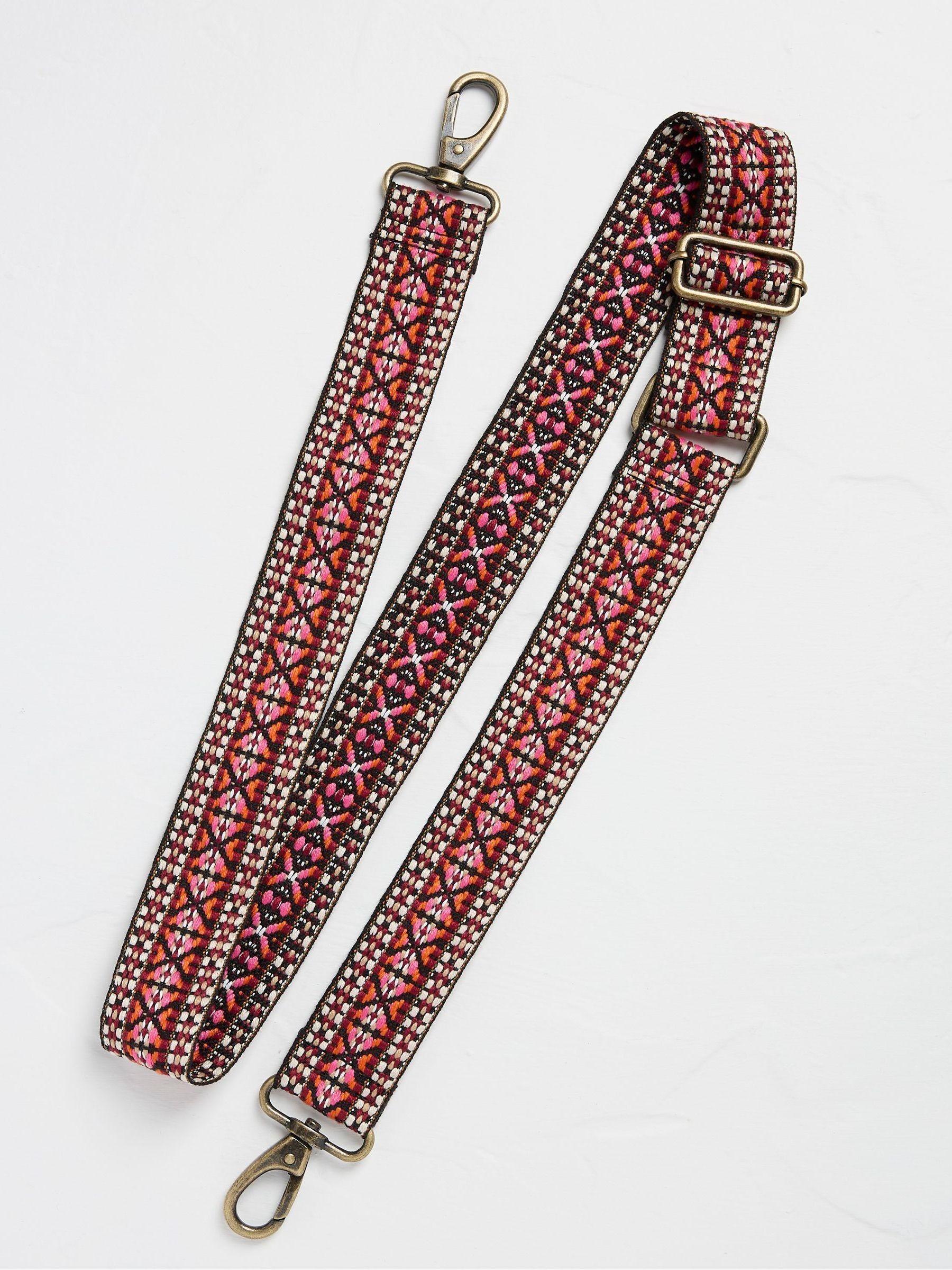 Pink Patterned Bag Strap - Image 1 of 2