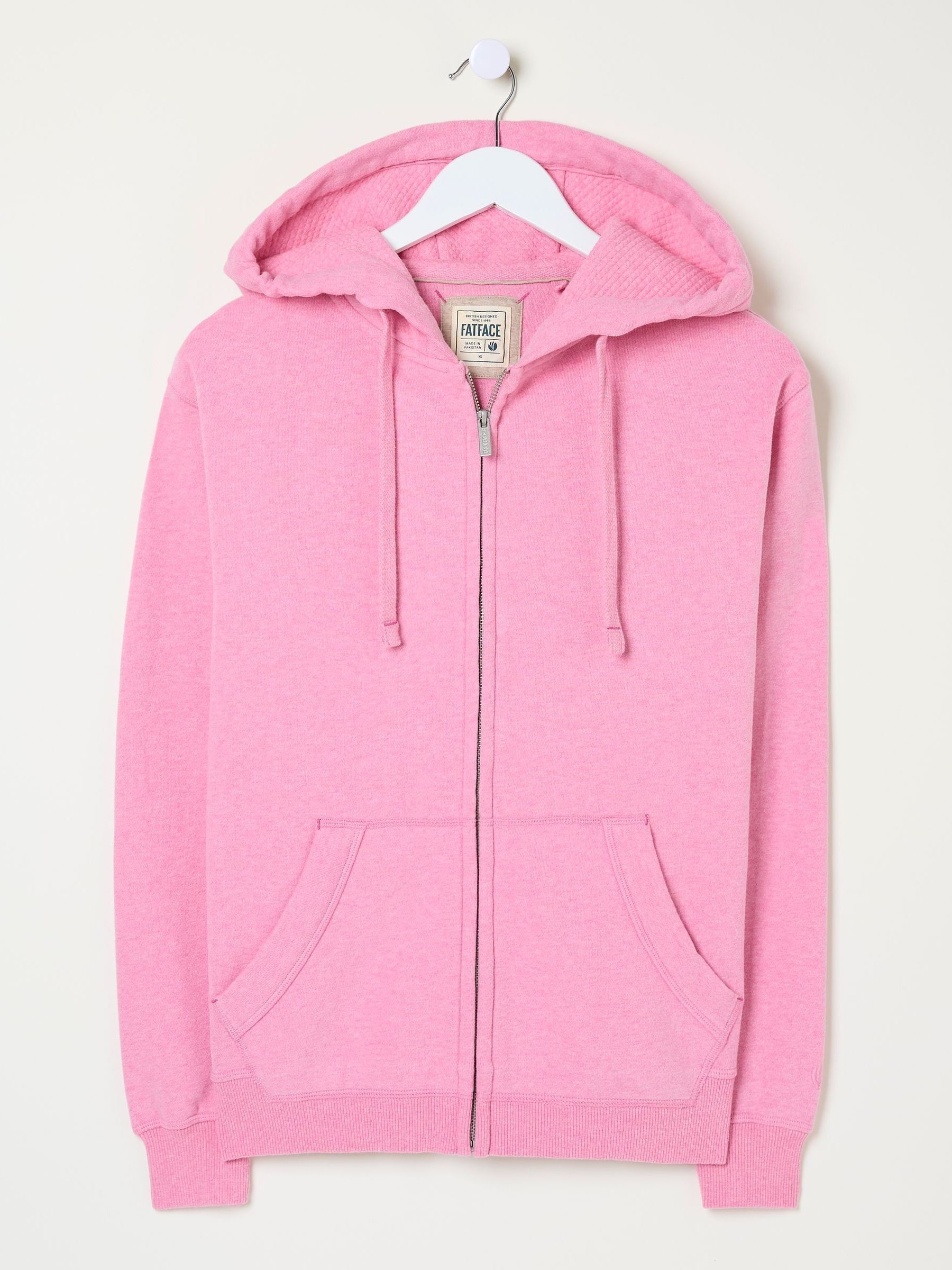 Amy Pink Zip Through Hoodie - Image 5 of 5