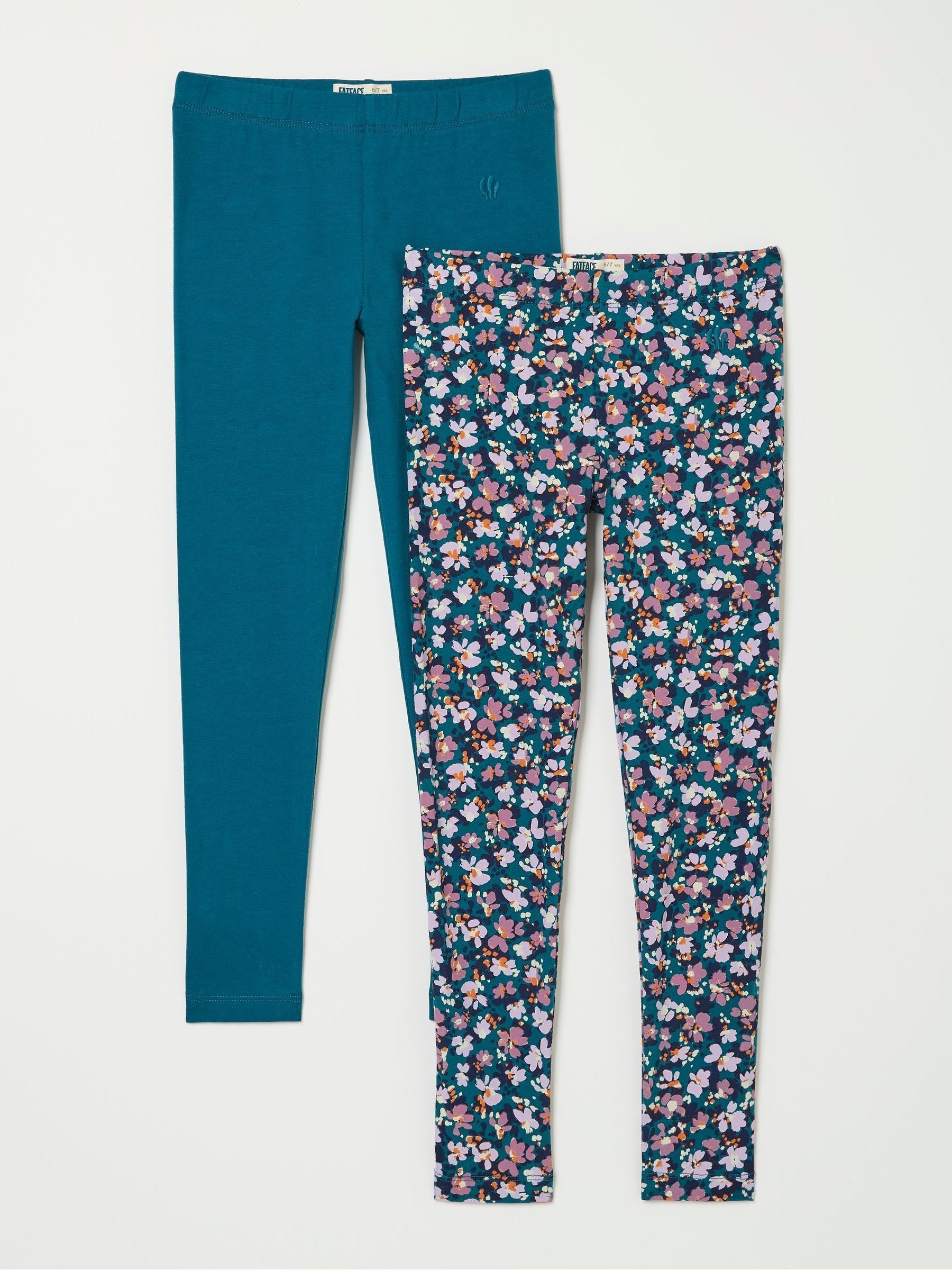 Teal Blue 2 Pack Butterfly Legging - Image 1 of 1
