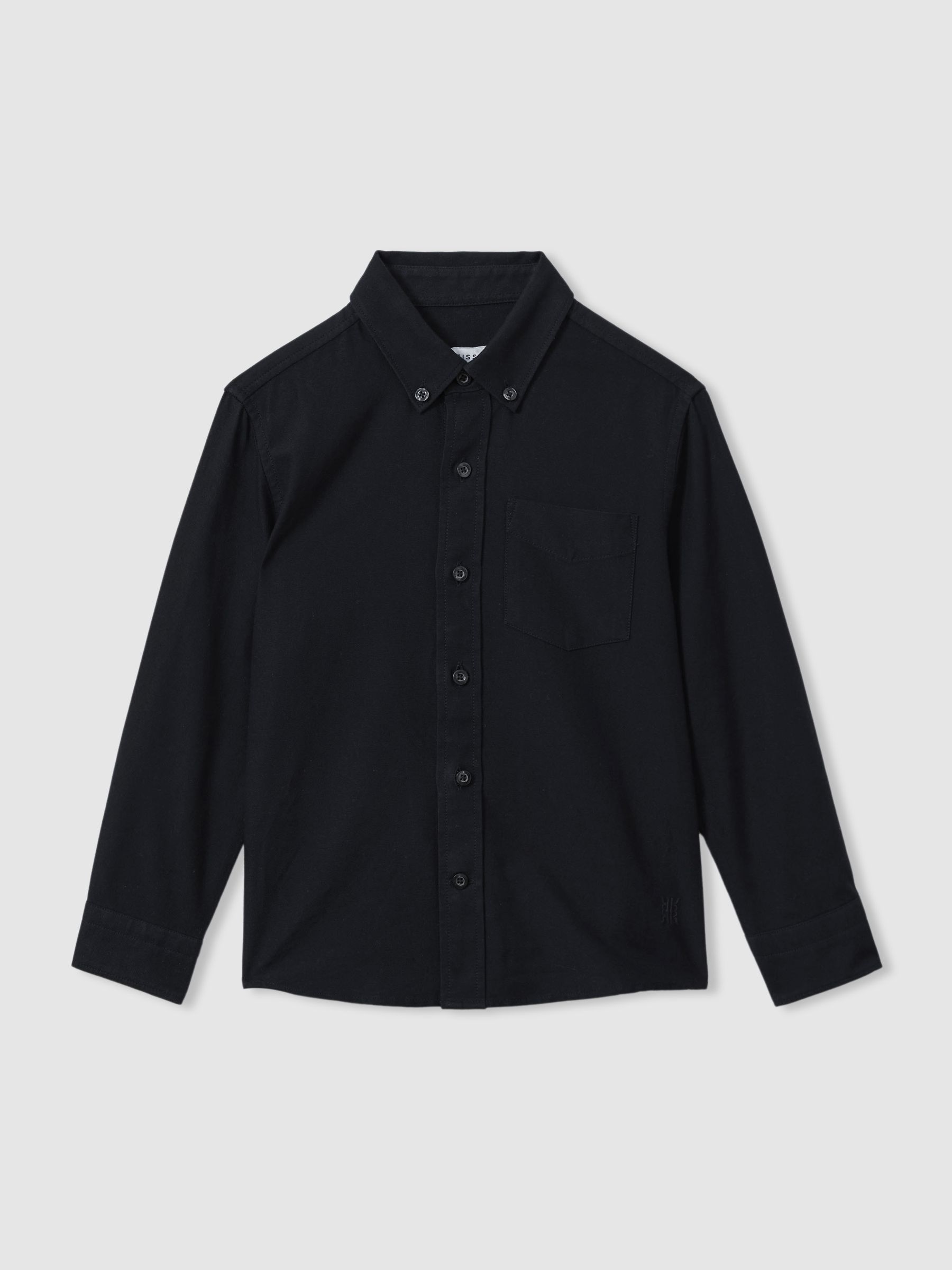 3-9 yrs Button Down Oxford Shirt in Navy - Image 2 of 4