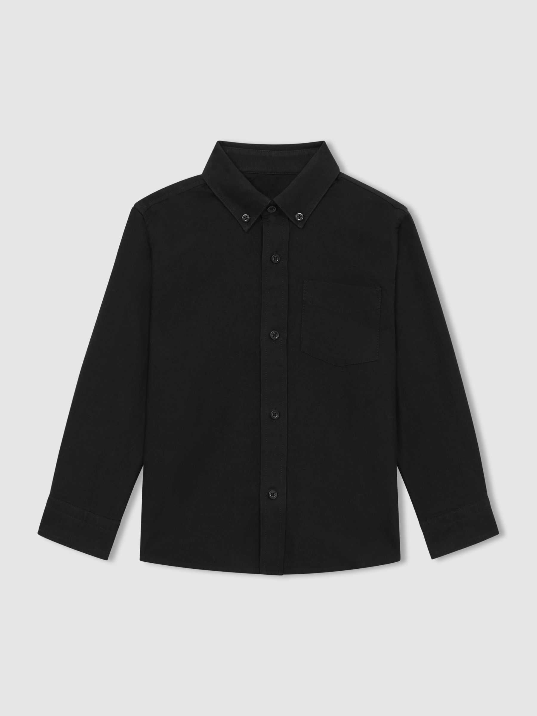 Oxford Cotton Shirt in Black - Image 2 of 5