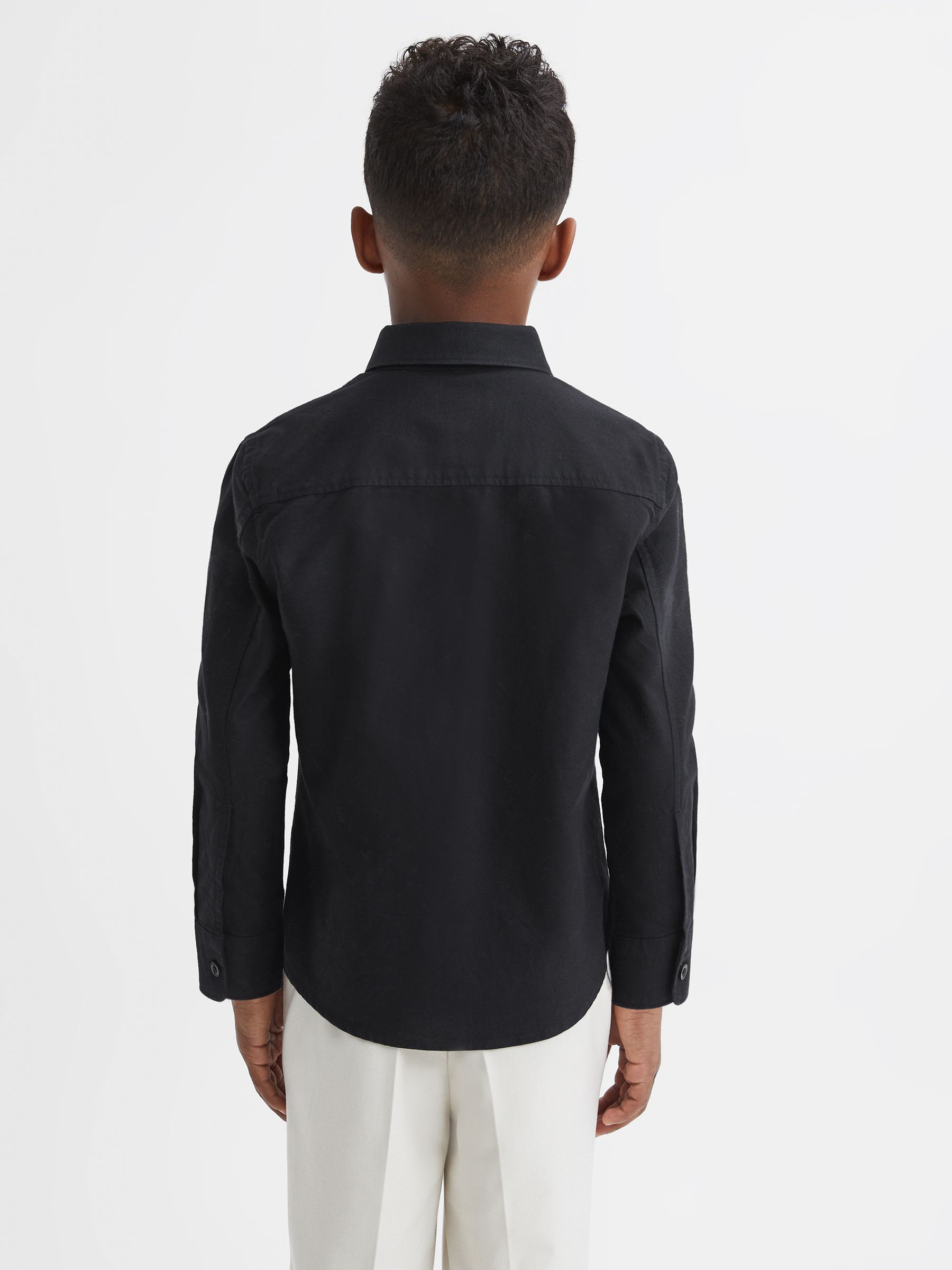 Oxford Cotton Shirt in Black - Image 5 of 5