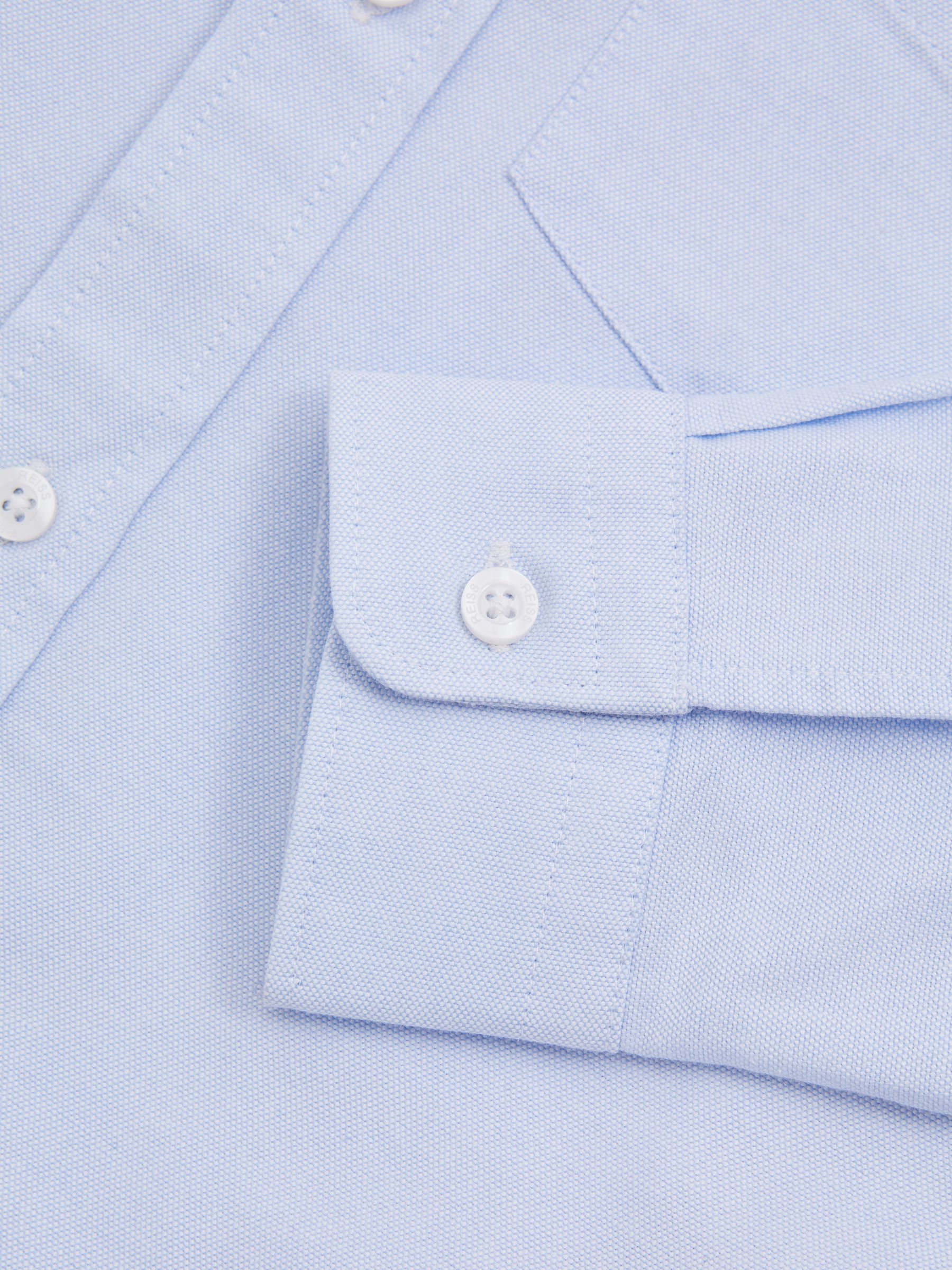 9-13 yrs Button Down Oxford Shirt in Soft Blue - Image 4 of 4