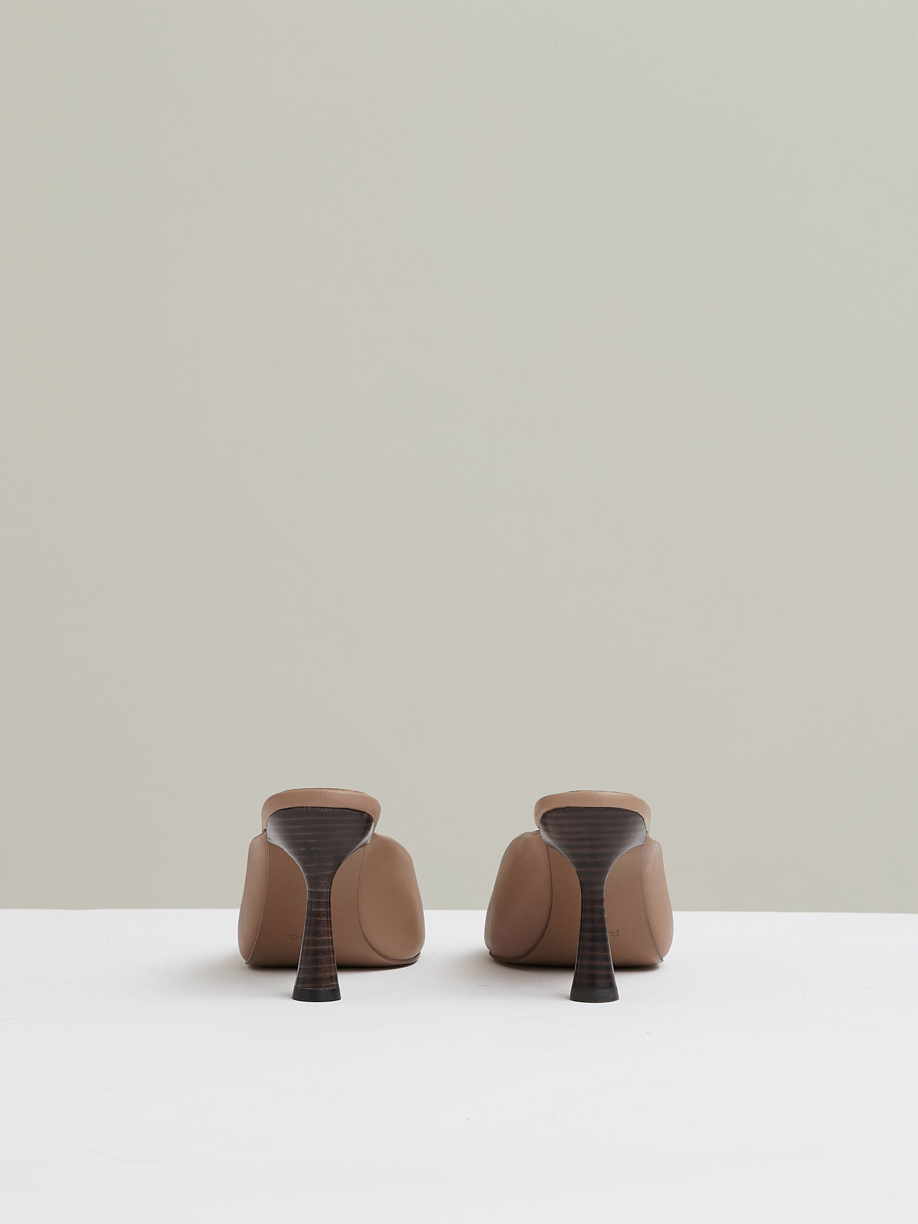 Leather Heeled Mules in Blush - Image 5 of 5