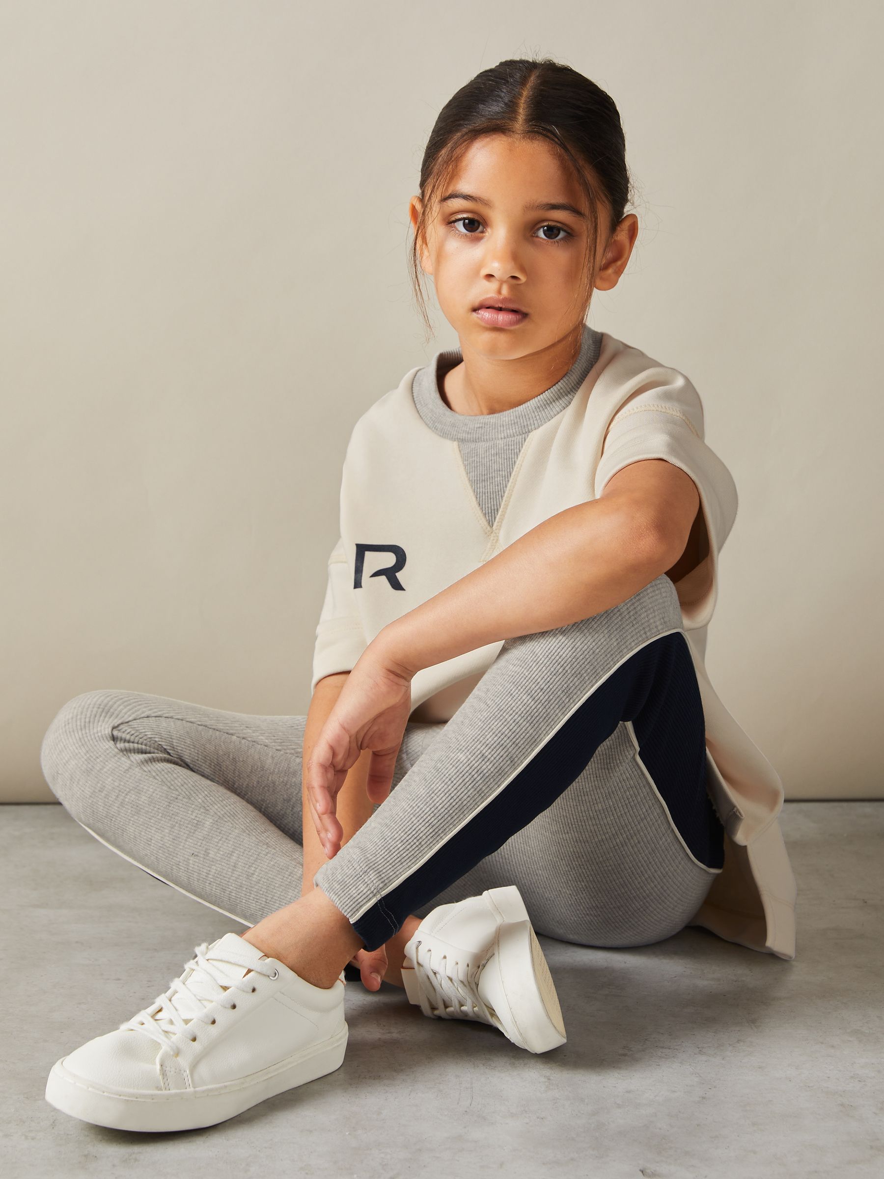 4-9 yrs Leggings and T-Shirt Set in Ivory - Image 1 of 5 4-9 yrs Leggings and T-Shirt Set in Ivory - Image 1 of 5