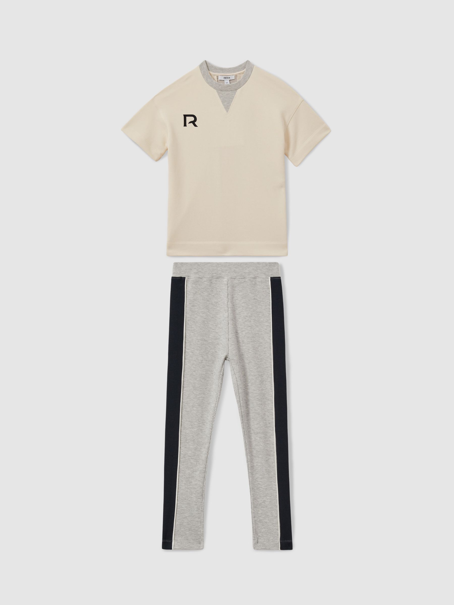 4-9 yrs Leggings and T-Shirt Set in Ivory - Image 2 of 5