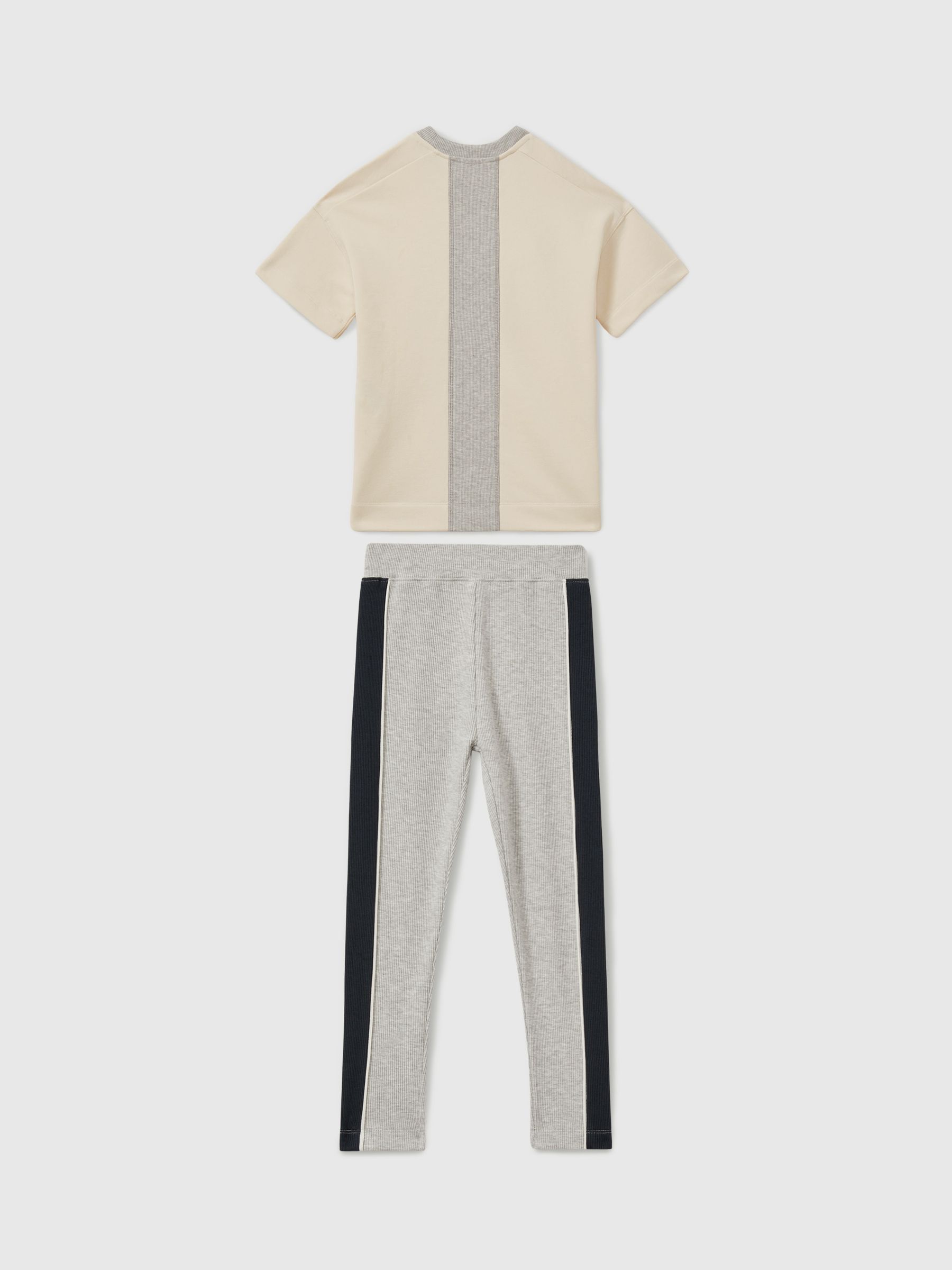 4-9 yrs Leggings and T-Shirt Set in Ivory - Image 4 of 5