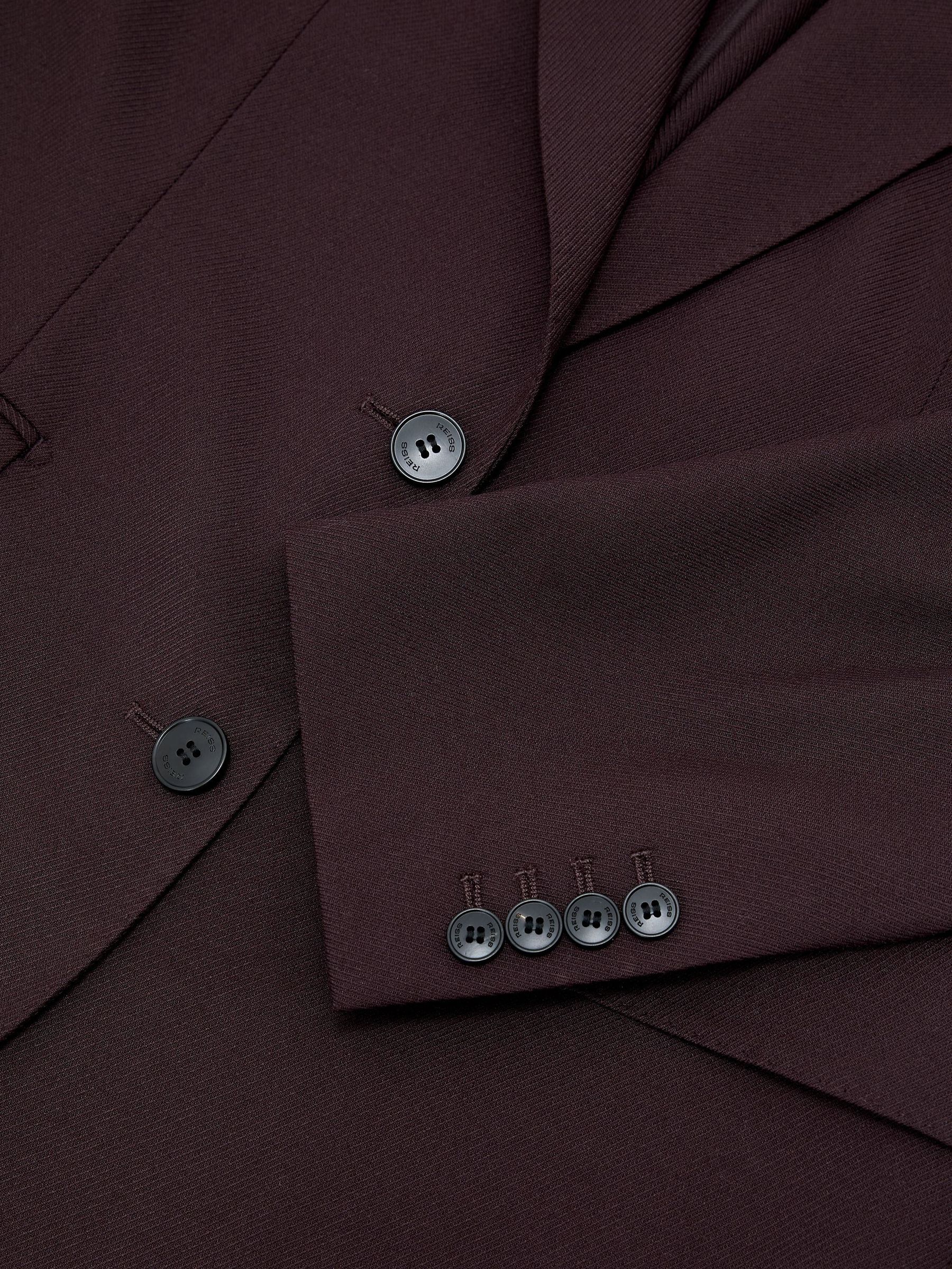 Tall Stretch-Twill Relaxed Single-Breasted Blazer in Grape - Image 11 of 12