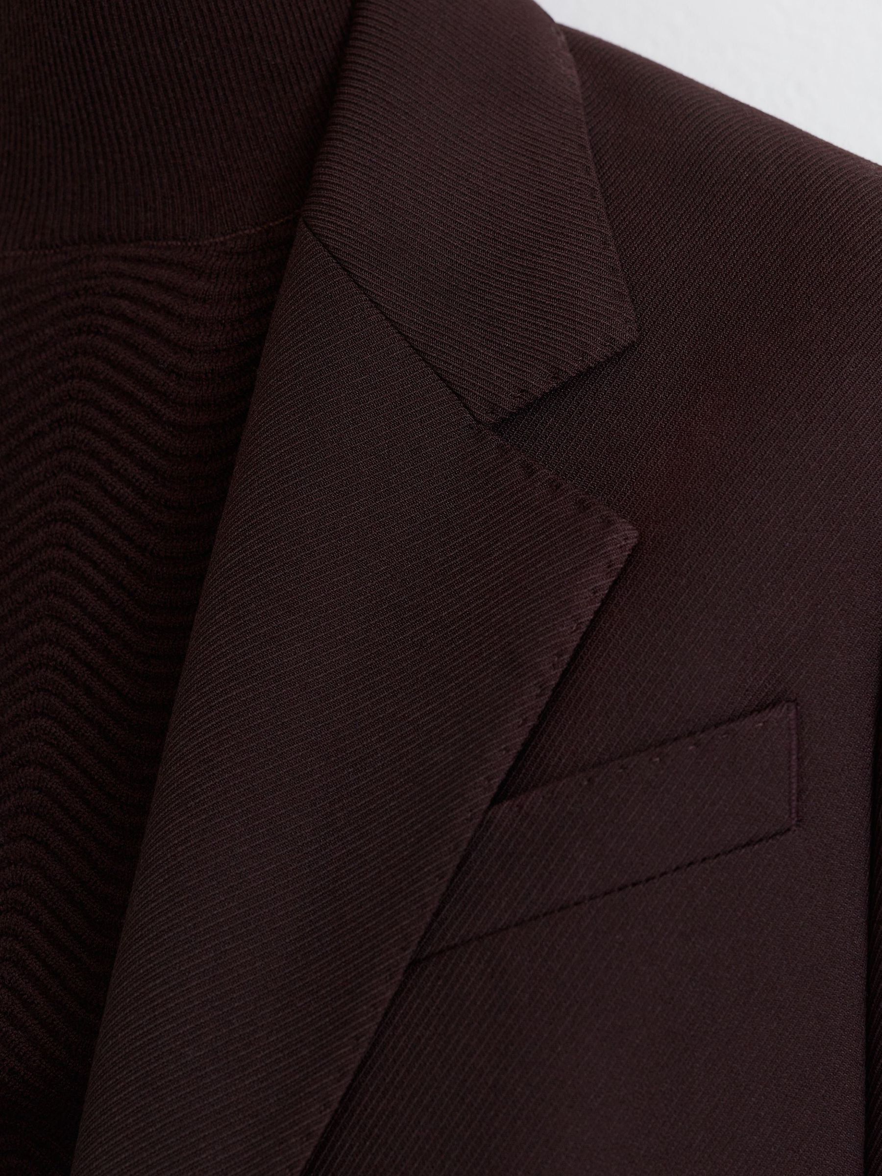 Tall Stretch-Twill Relaxed Single-Breasted Blazer in Grape - Image 8 of 12
