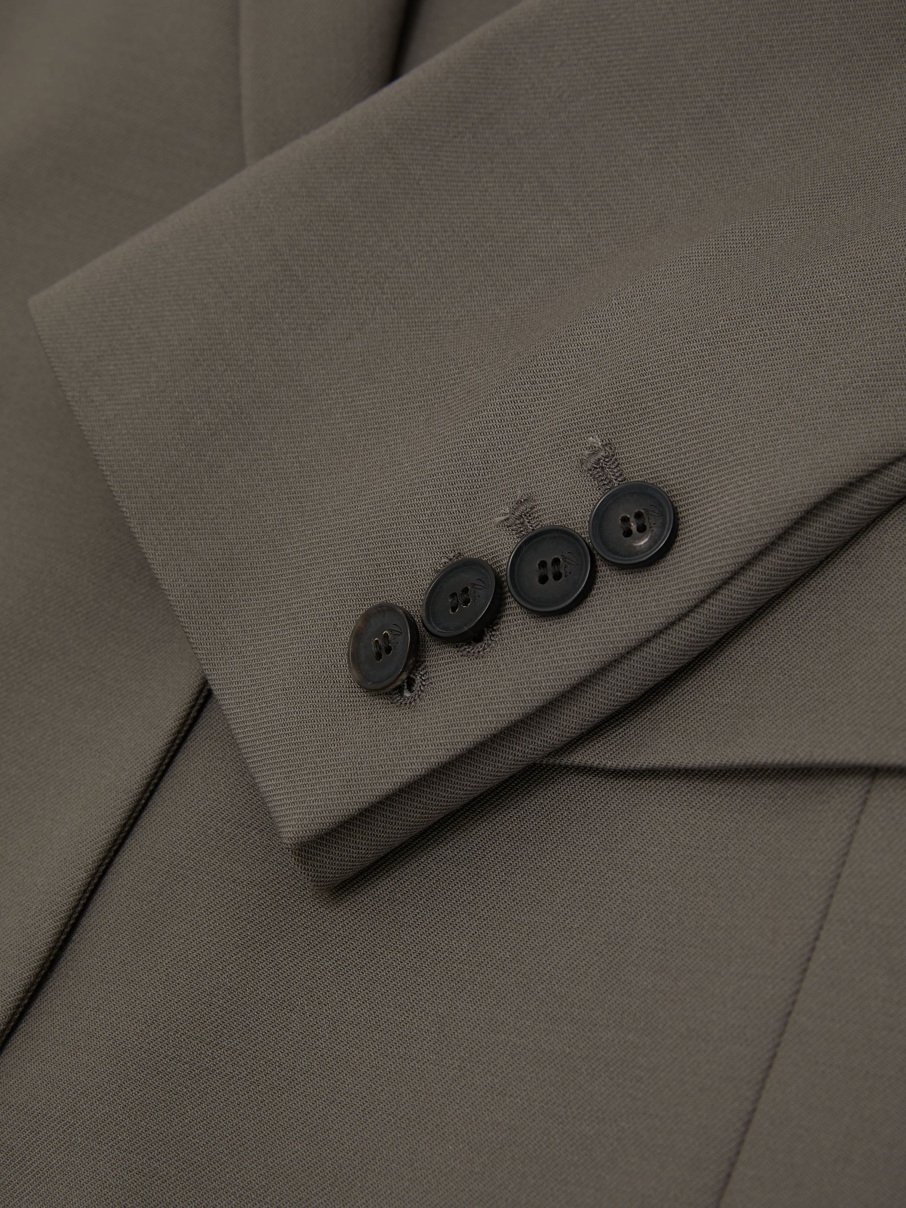 Wool-Blend Double-Breasted Oversized Suit Blazer in Sage Green - Image 7 of 7
