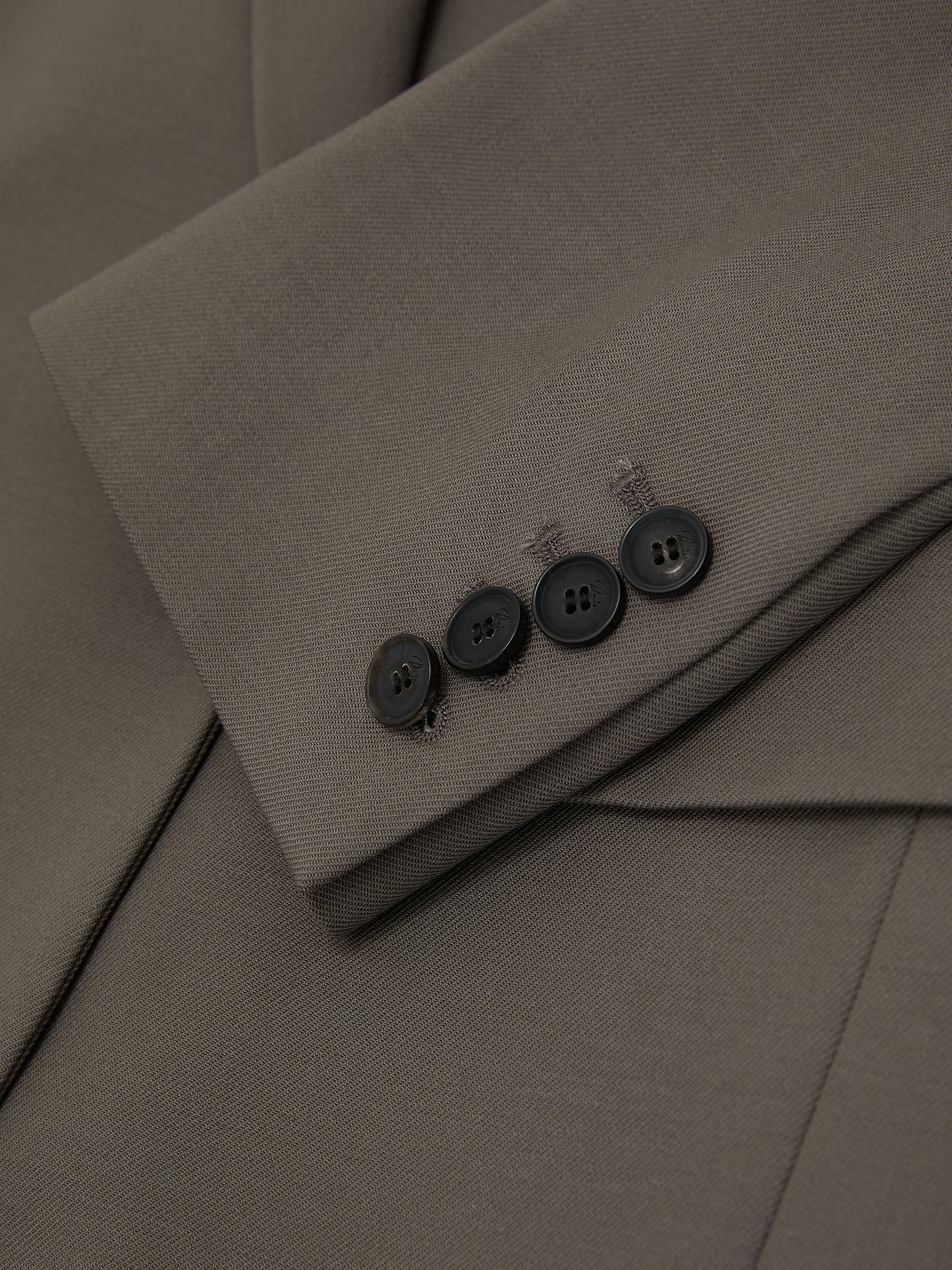 Wool-Blend Double-Breasted Oversized Suit Blazer in Sage Green - Image 9 of 9
