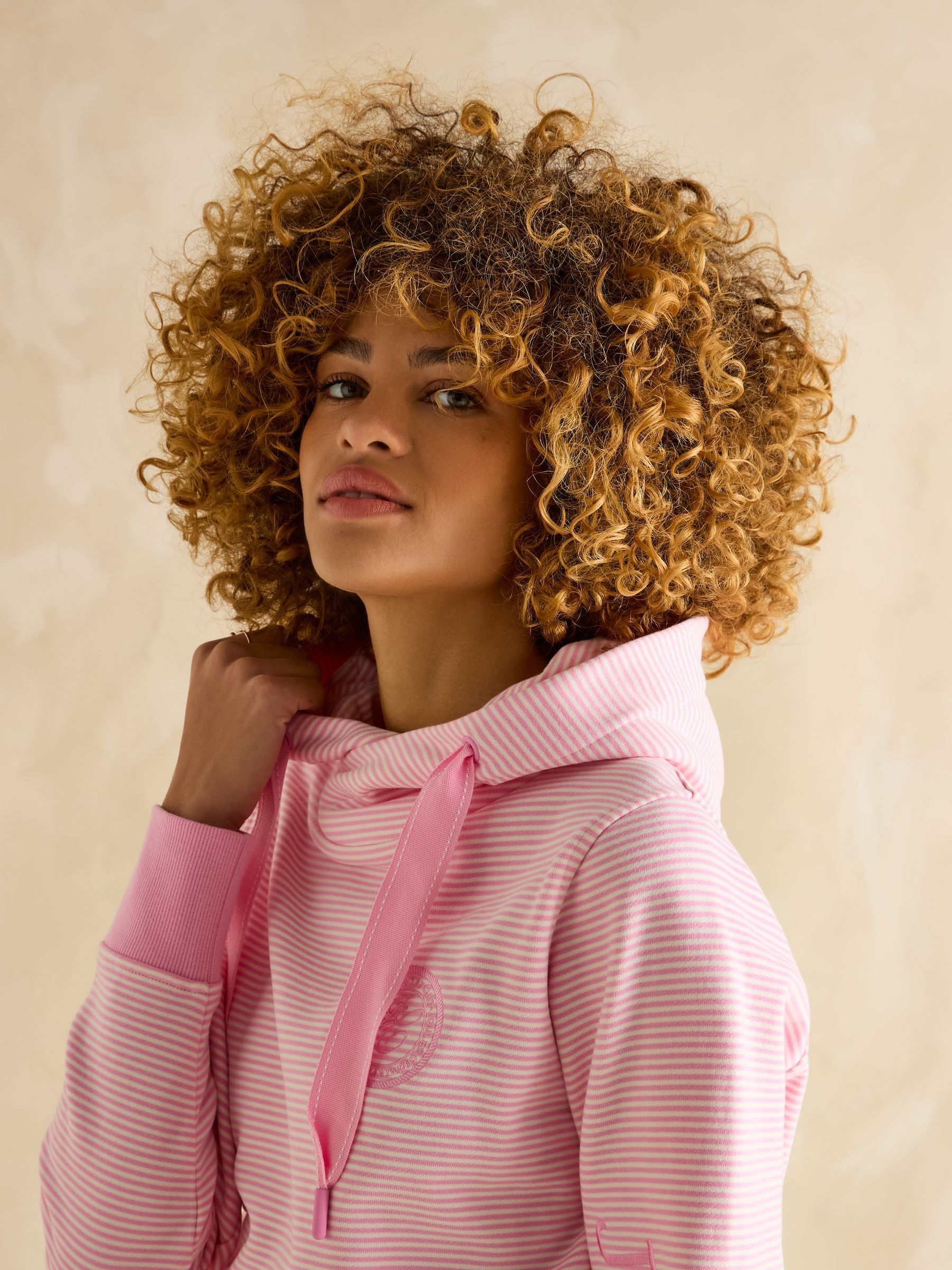Rushton Pink Cowl Neck Hoodie - Image 3 of 6