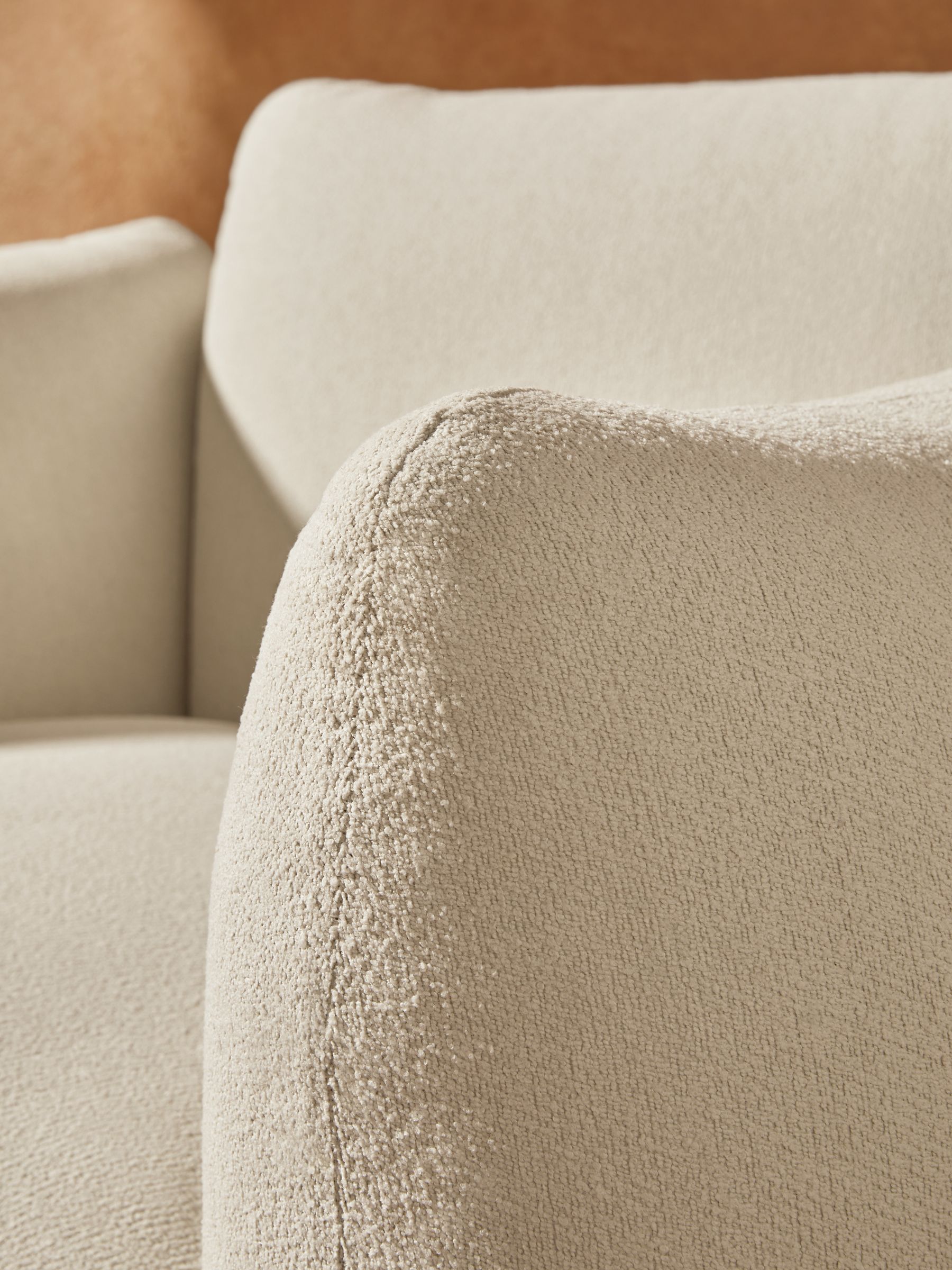 Samaya Outdoor Garden Lounge Chair in White Boucle - Image 2 of 5