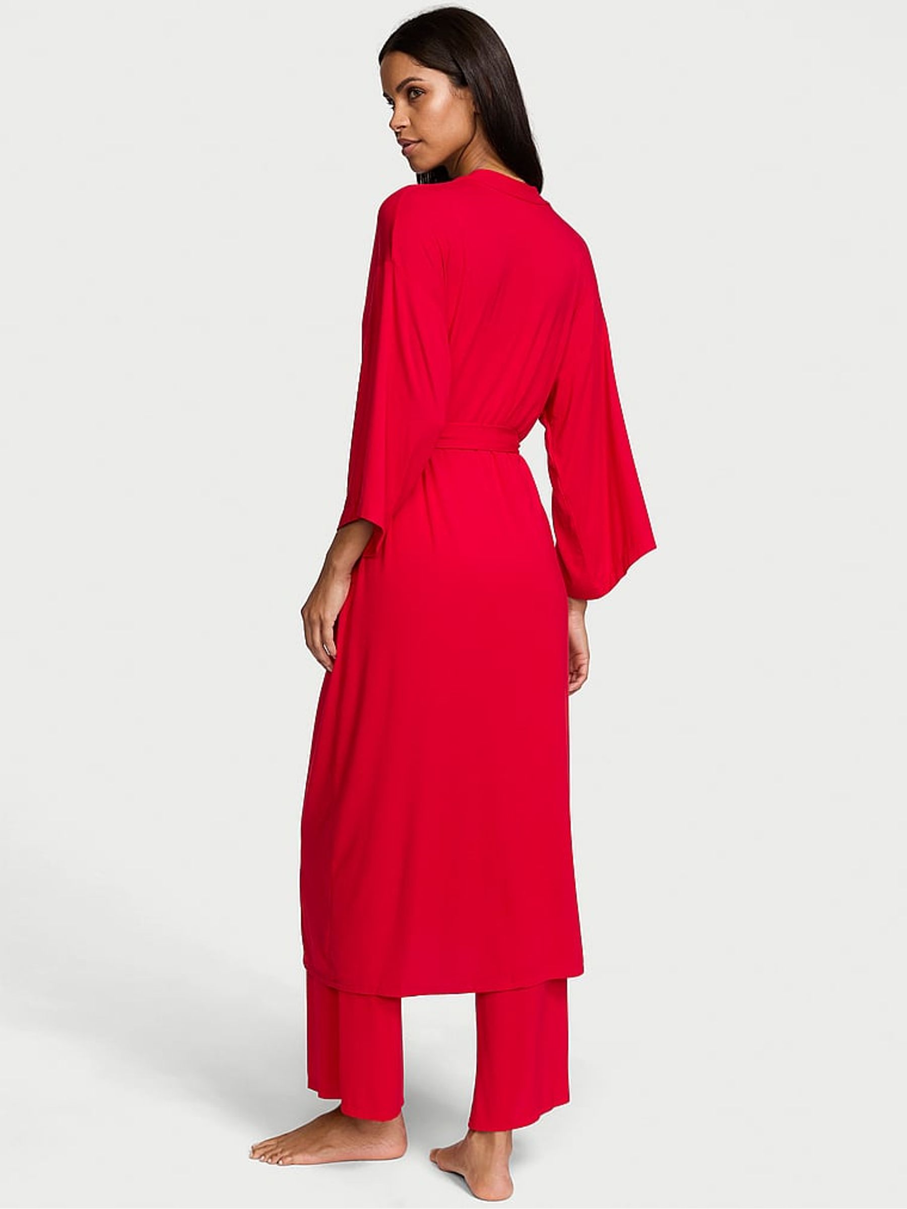 Lipstick Red Modal Soft 3-Piece Pyjama Set - Image 2 of 3