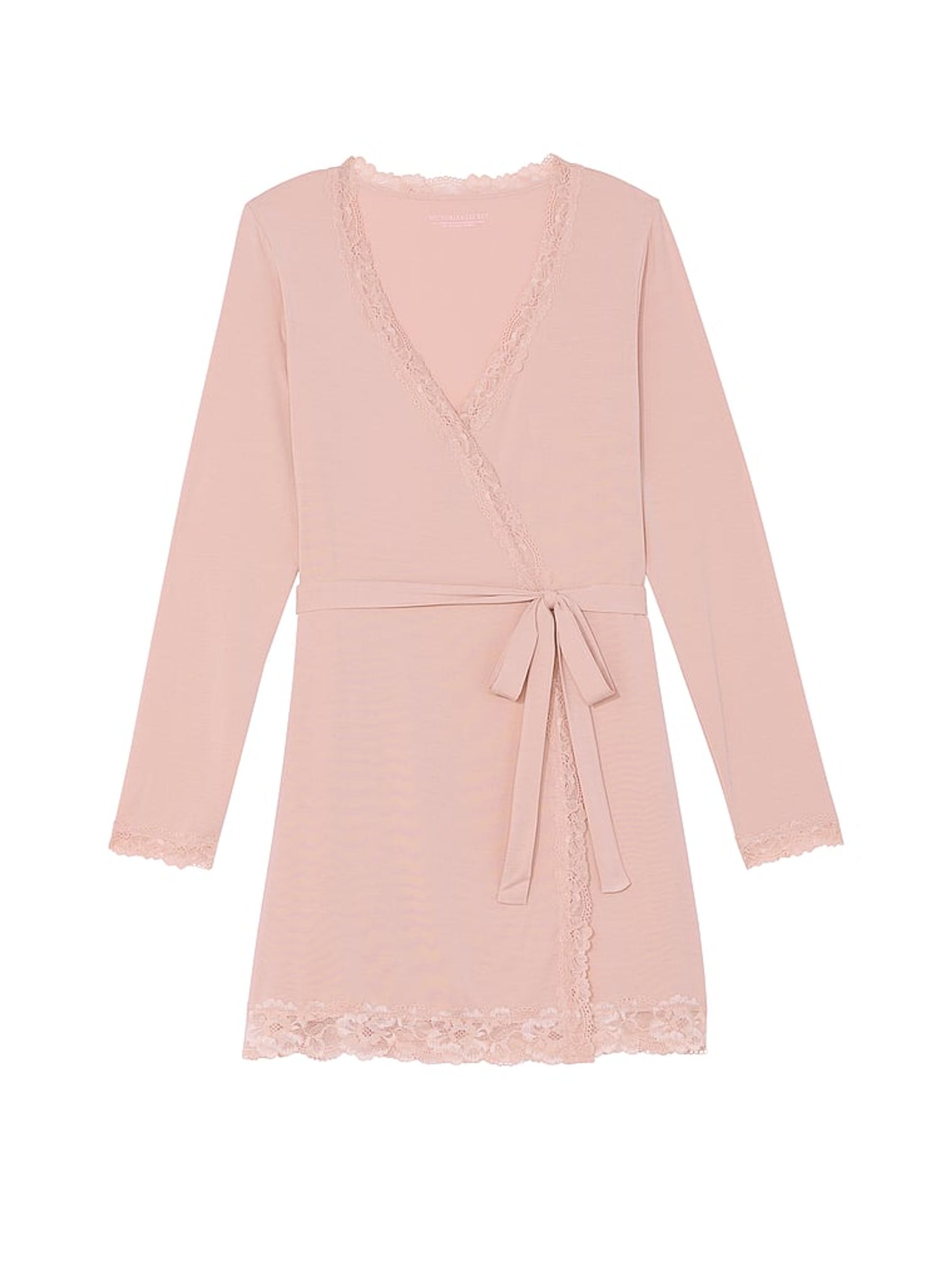 Pink Zinc Modal Lace Trim Robe - Image 3 of 4