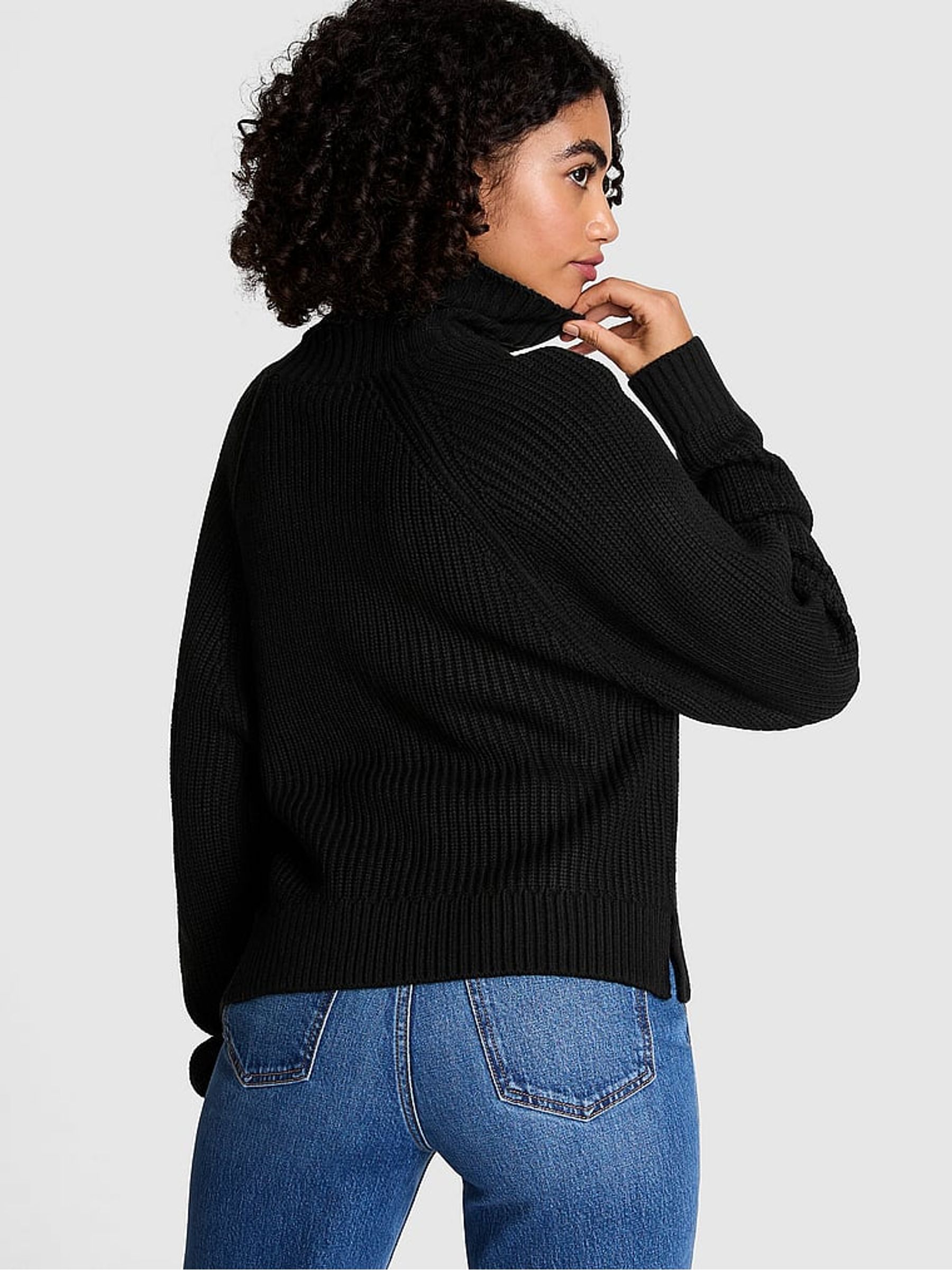 Black Turtleneck Knitted Jumper - Image 2 of 4