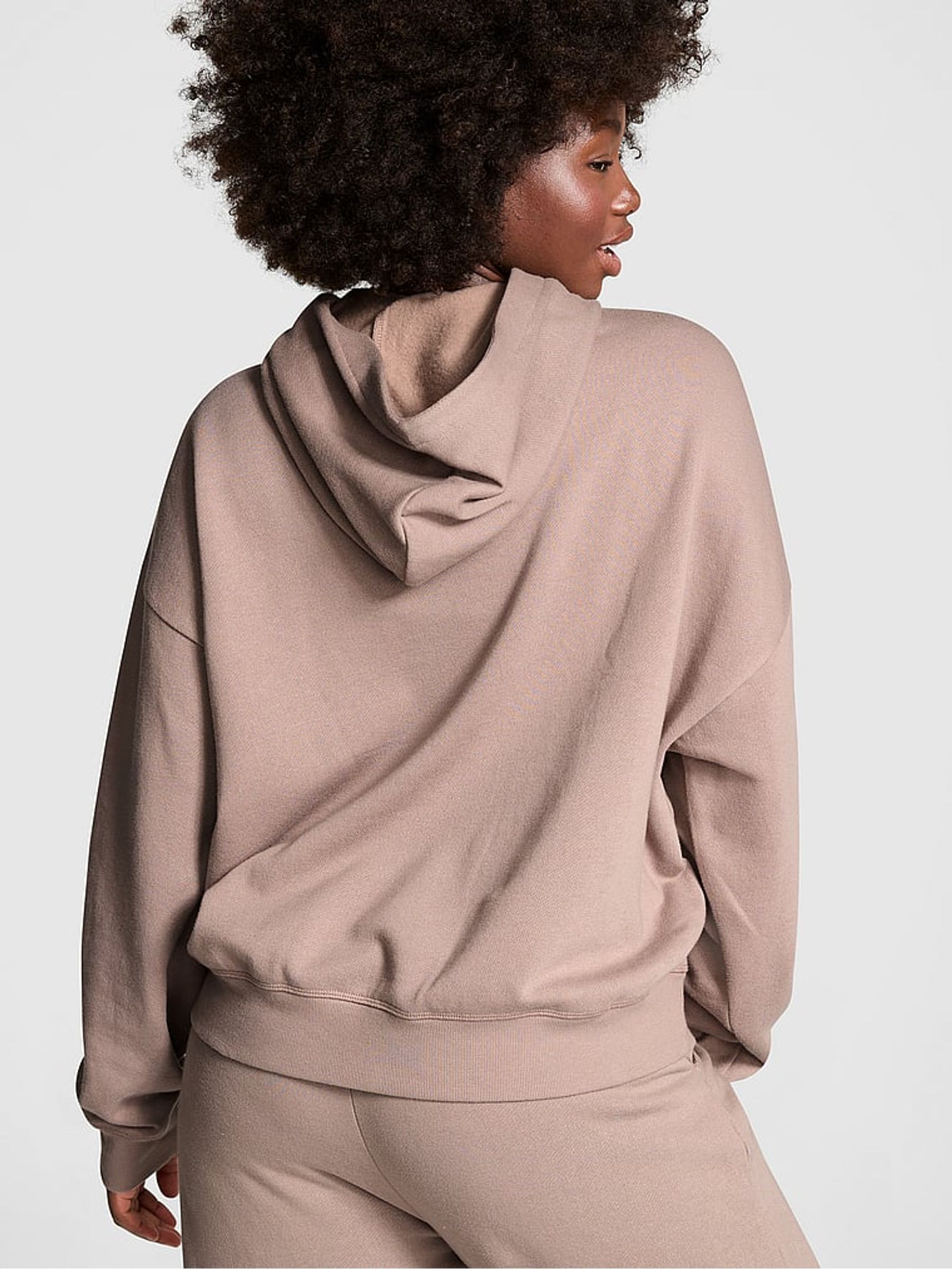 Iced Coffee Brown Oversized Pullover Hoodie - Image 2 of 3