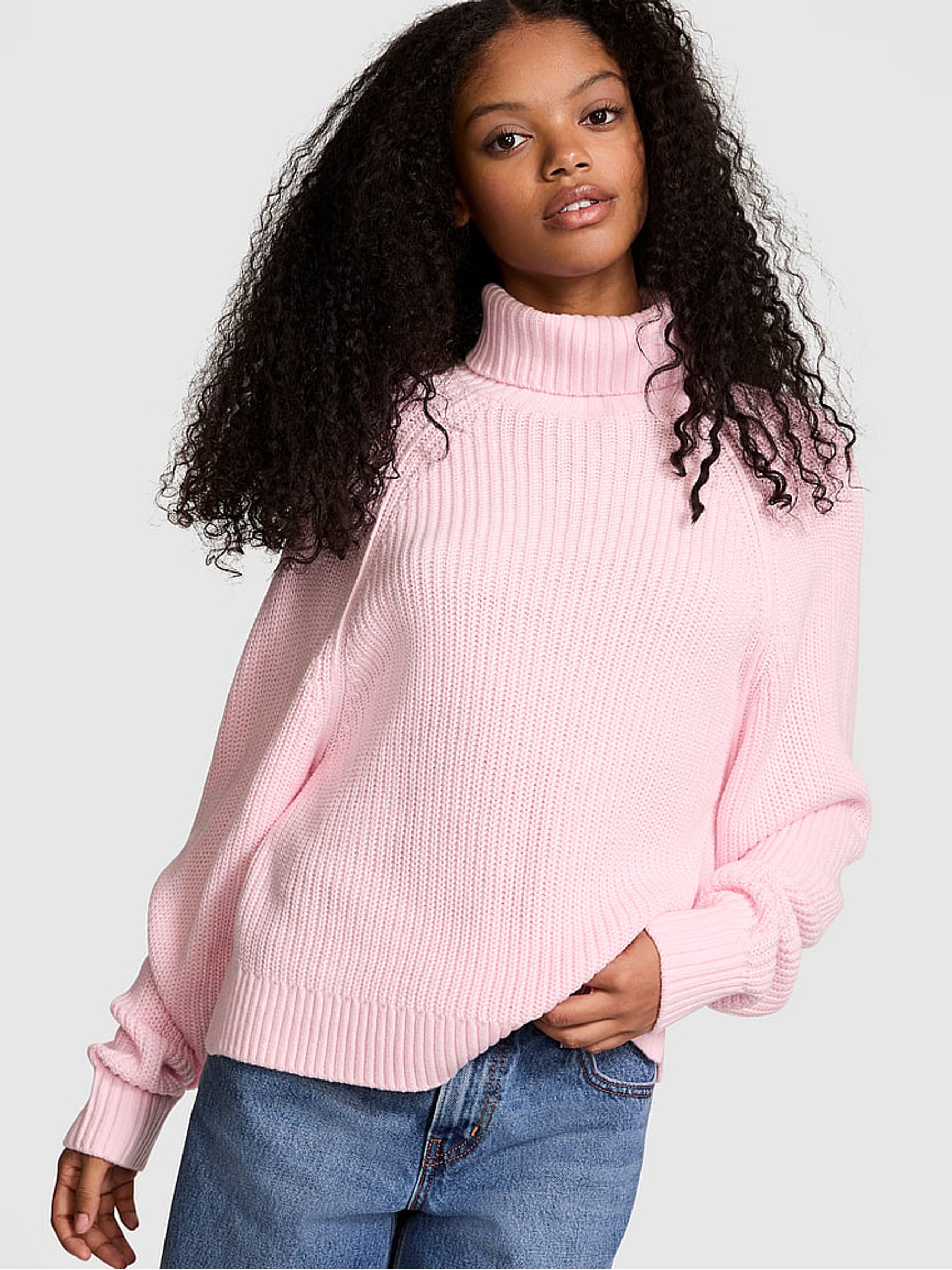 Pink Tulip Turtleneck Knitted Jumper - Image 1 of 3