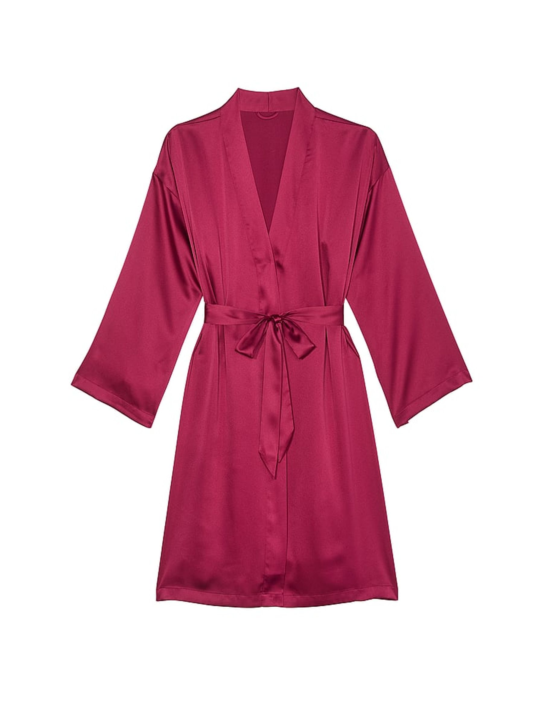 Campari Red Satin Midi Robe - Image 3 of 3