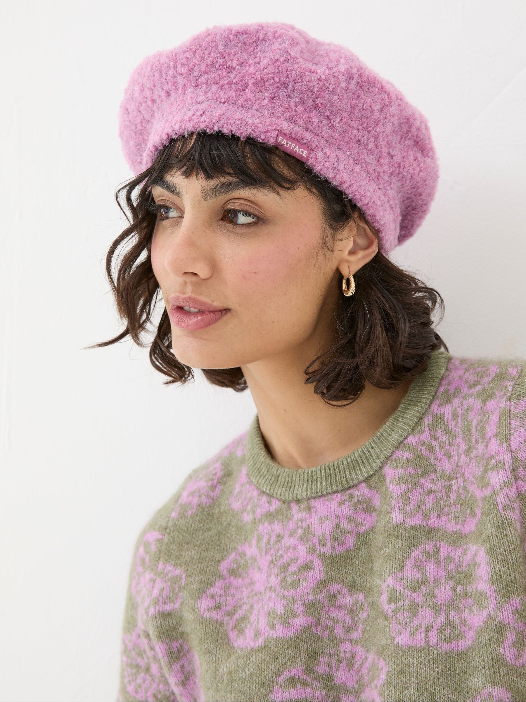 Beret Pink Hat FatFace