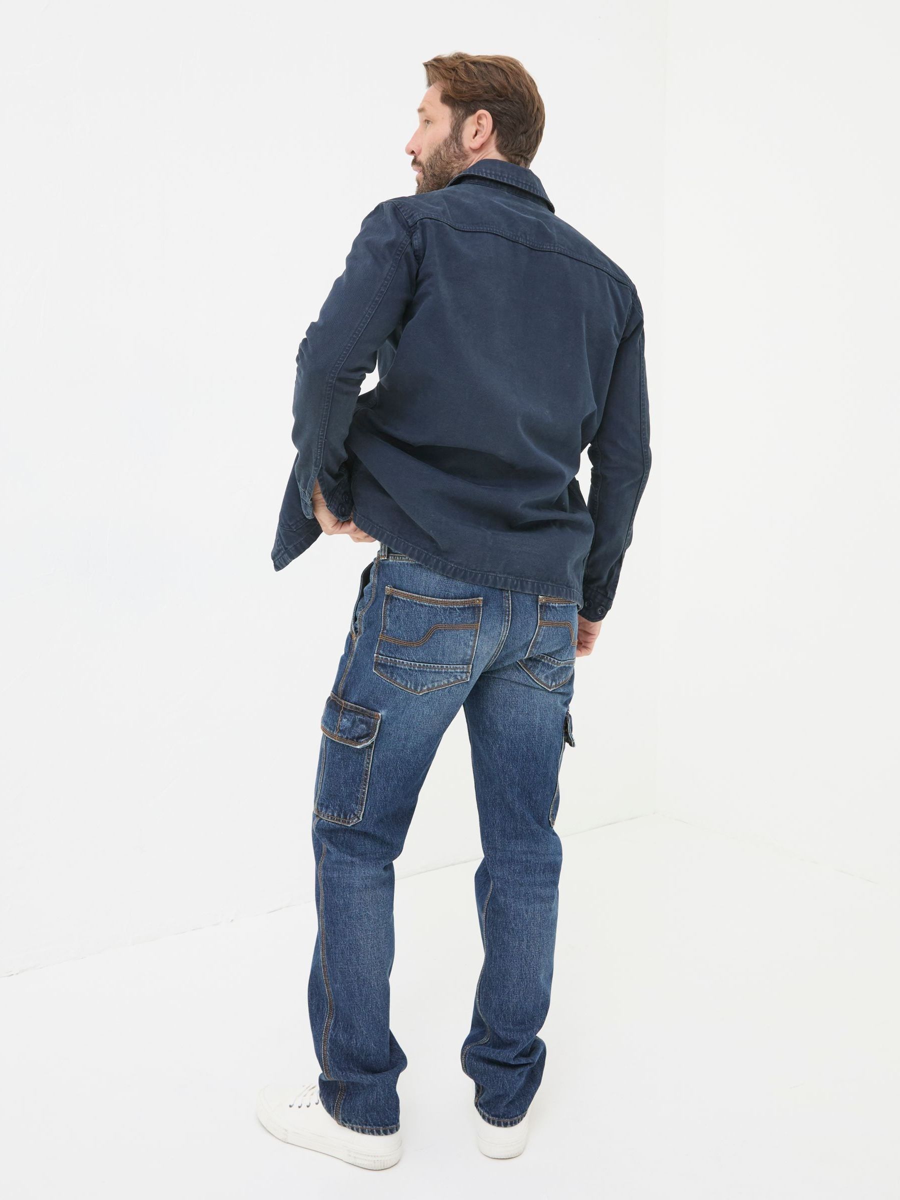 Indigo Blue Cargo Jeans - Image 2 of 6