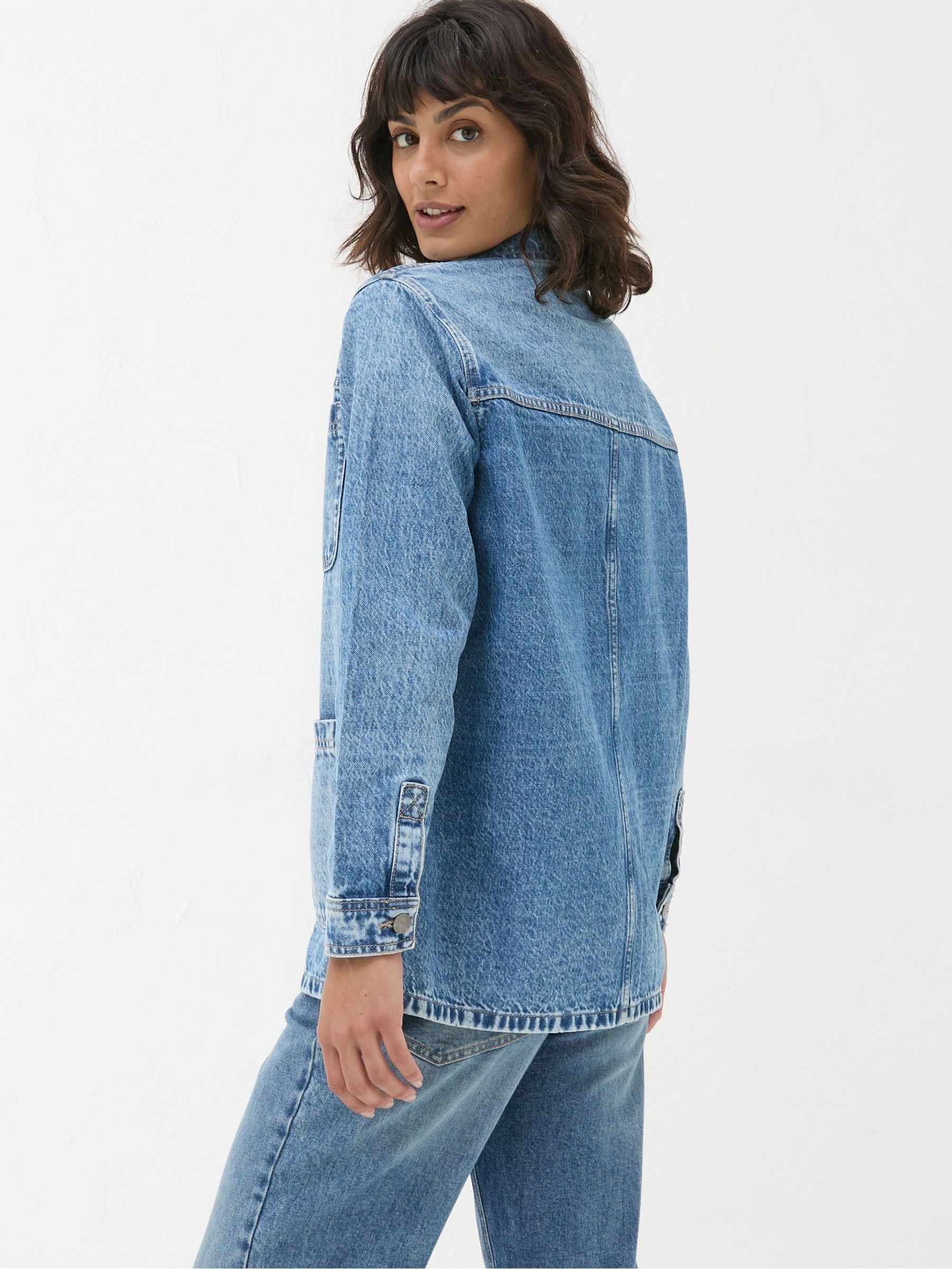 Drew Blue Denim Overshirt - Image 2 of 6
