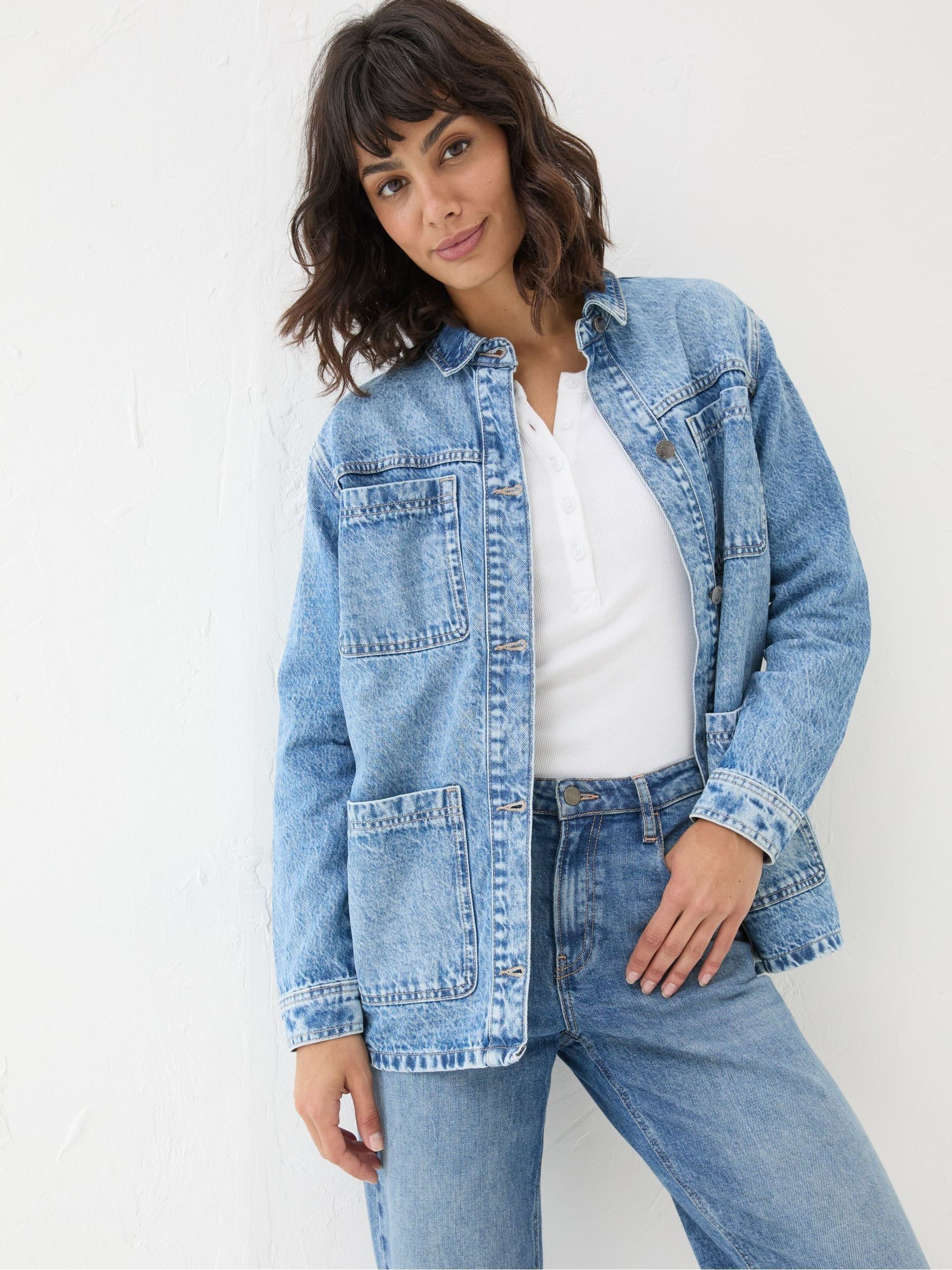 Drew Blue Denim Overshirt - Image 4 of 6