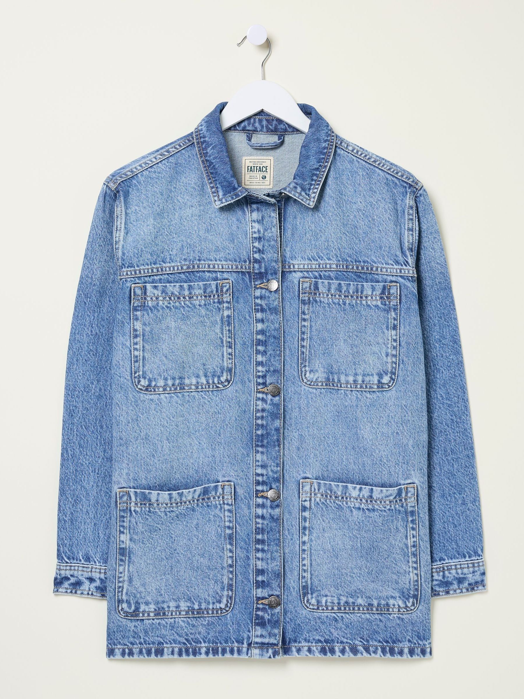 Drew Blue Denim Overshirt - Image 6 of 6