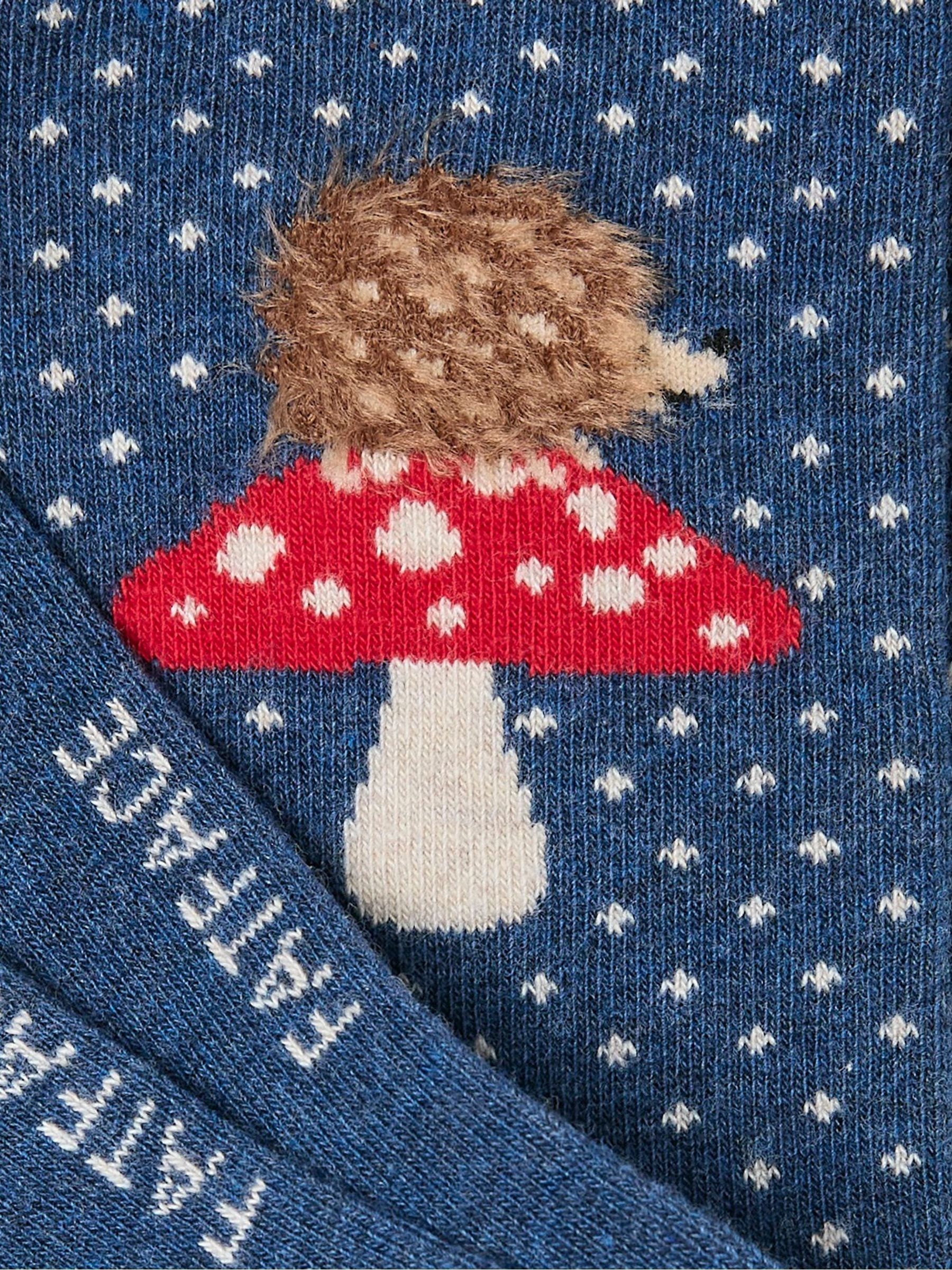 Blue Fluffy Hedgehog Womens Socks 1 Pack (size 4-7) - Image 2 of 2
