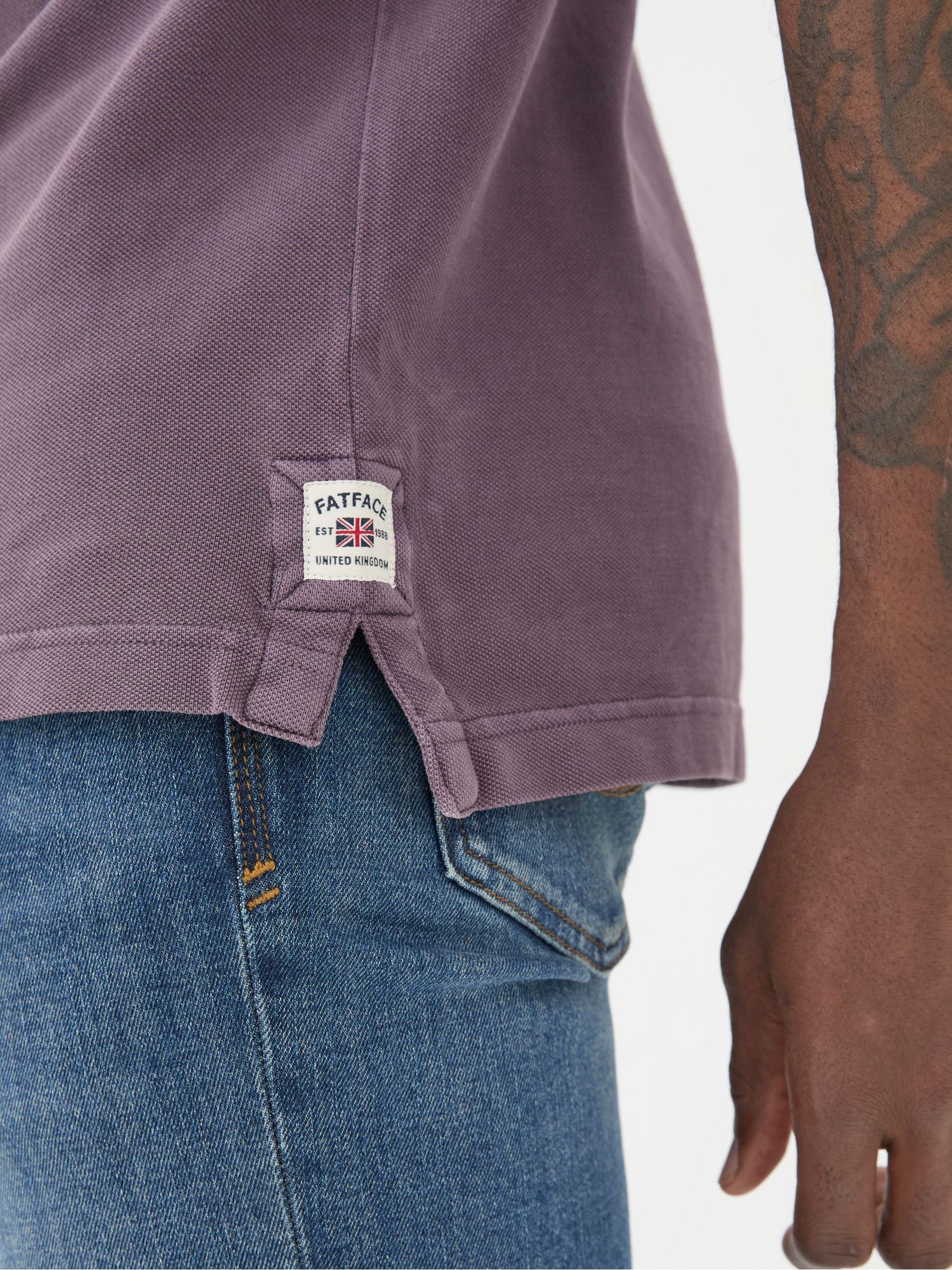 Purple Pique Polo Shirt - Image 4 of 6