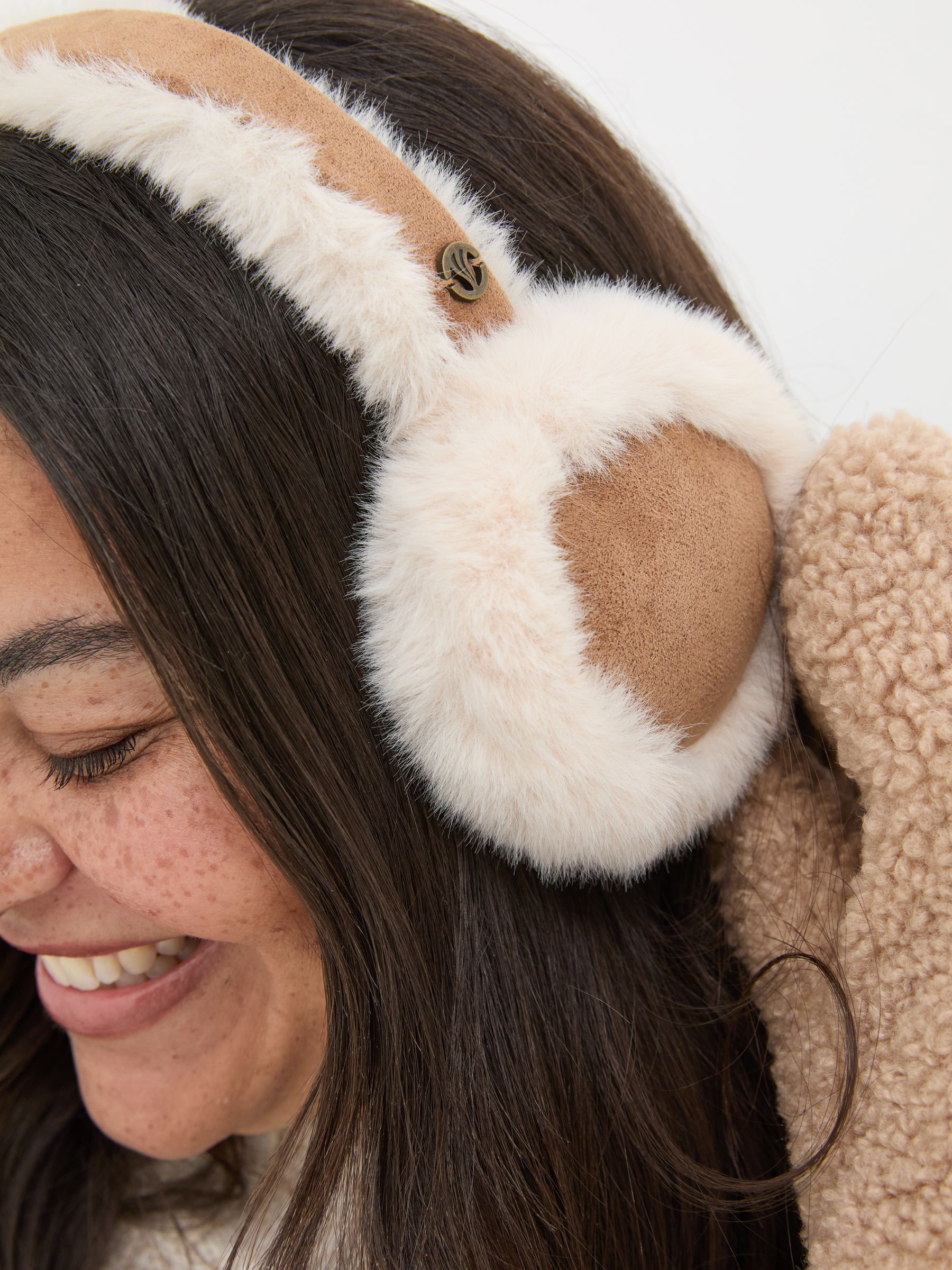 Brown Fluffy Earmuffs - Image 2 of 4
