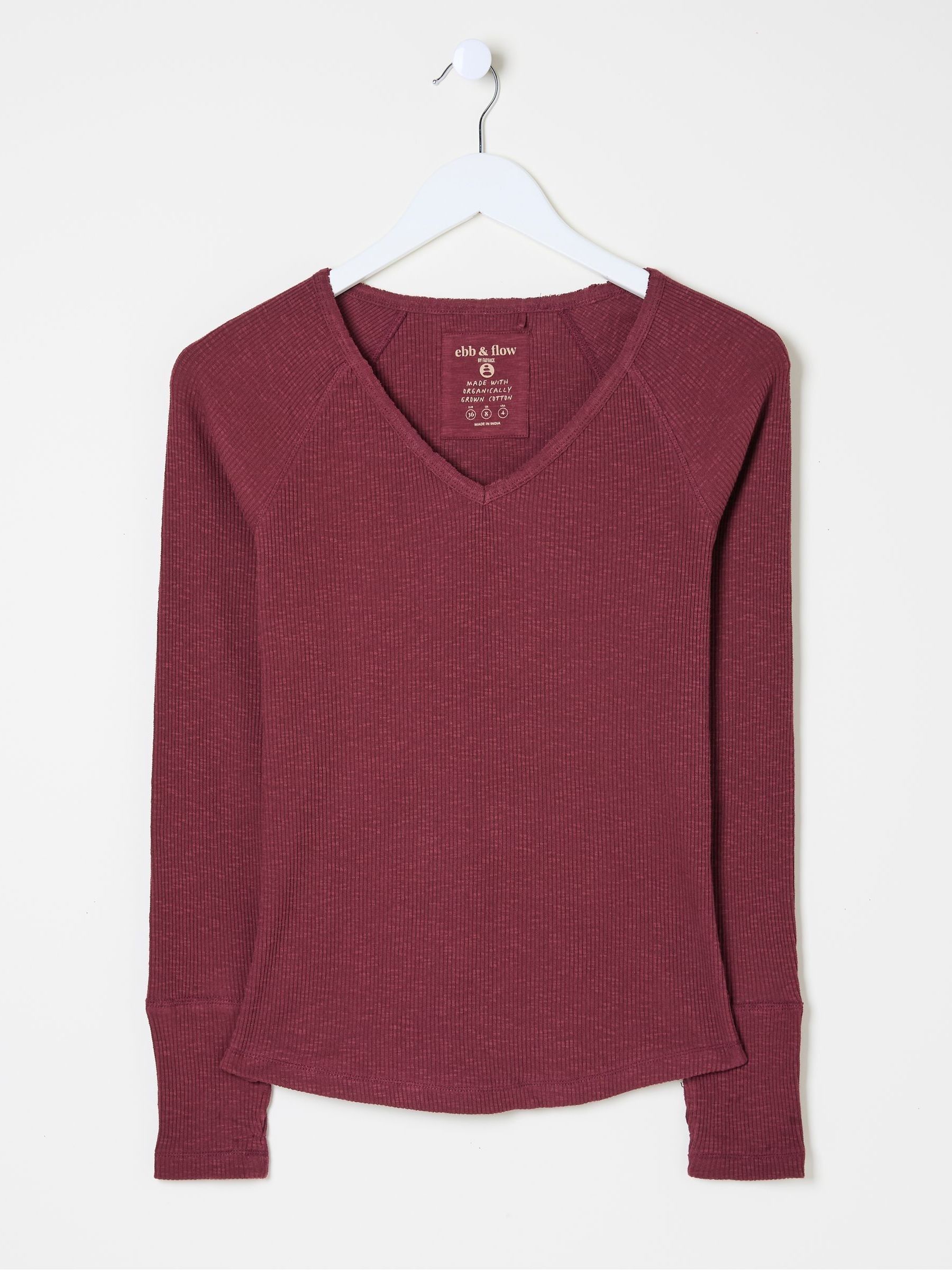 Red Cotton Rich Raven Rib Top - Image 6 of 6