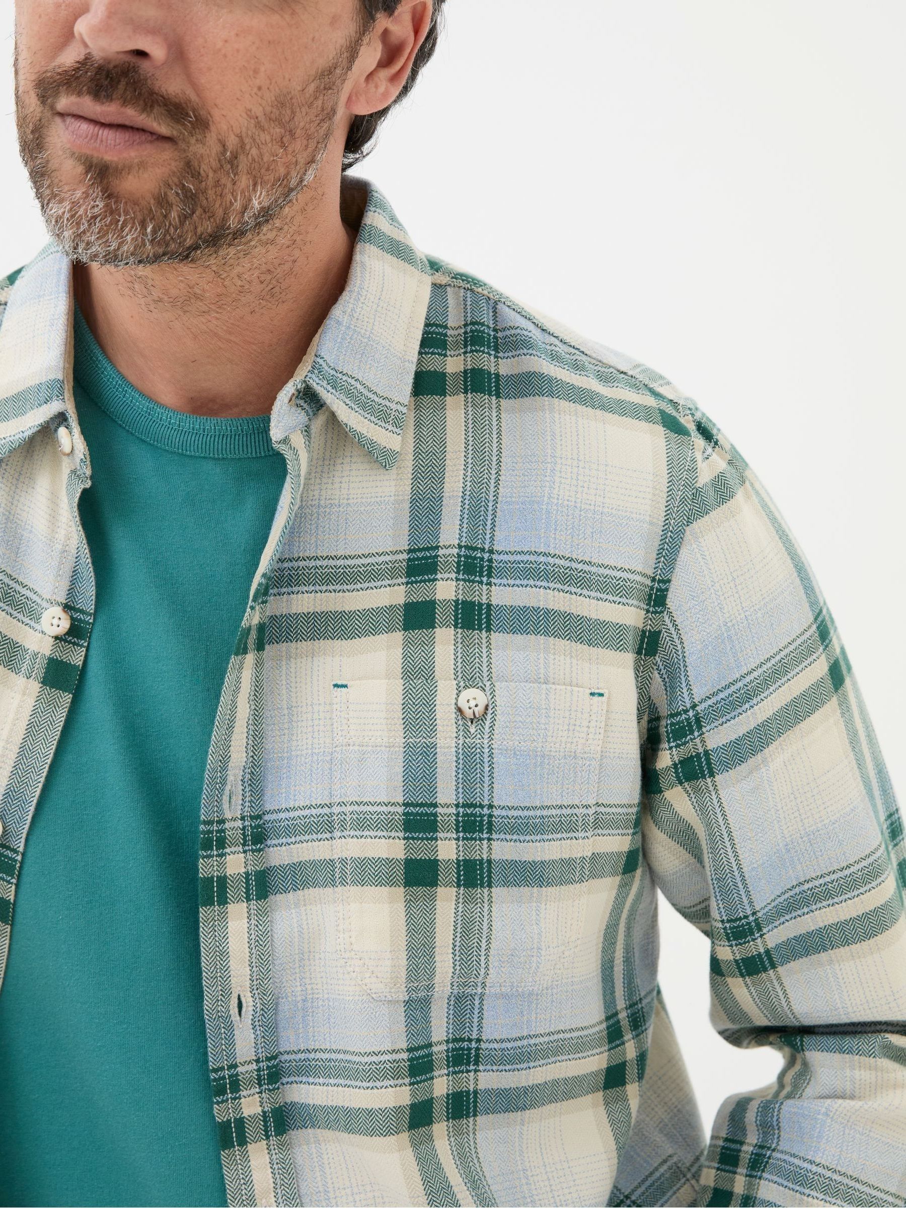 Green Long Sleeve Tyburn Check Shirt - Image 4 of 5