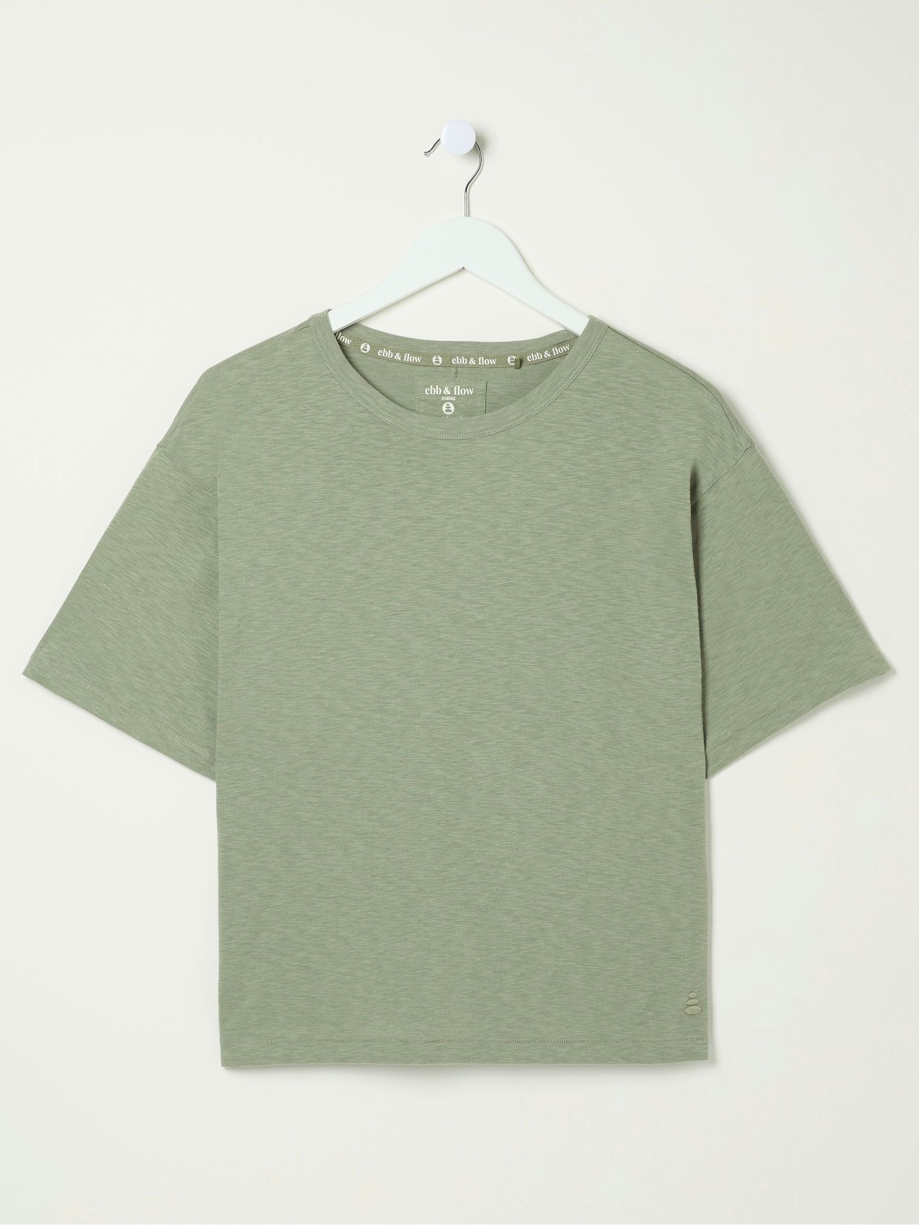 Green Cotton Blend Boxy T-Shirt - Image 5 of 5