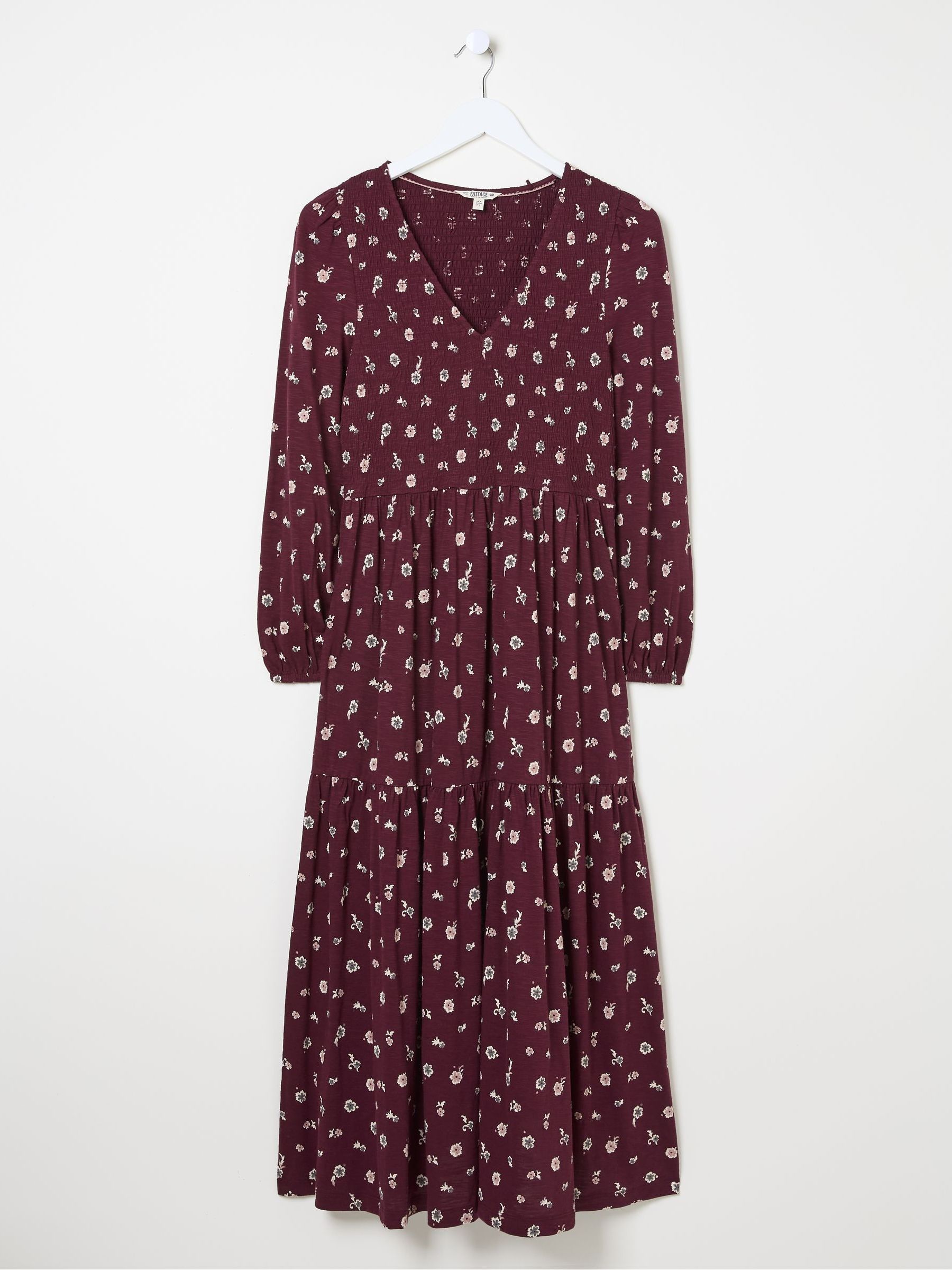 Danielle Dark Red Wild Ditsy Jersey Dress - Image 5 of 5 Danielle Dark Red Wild Ditsy Jersey Dress - Image 5 of 5