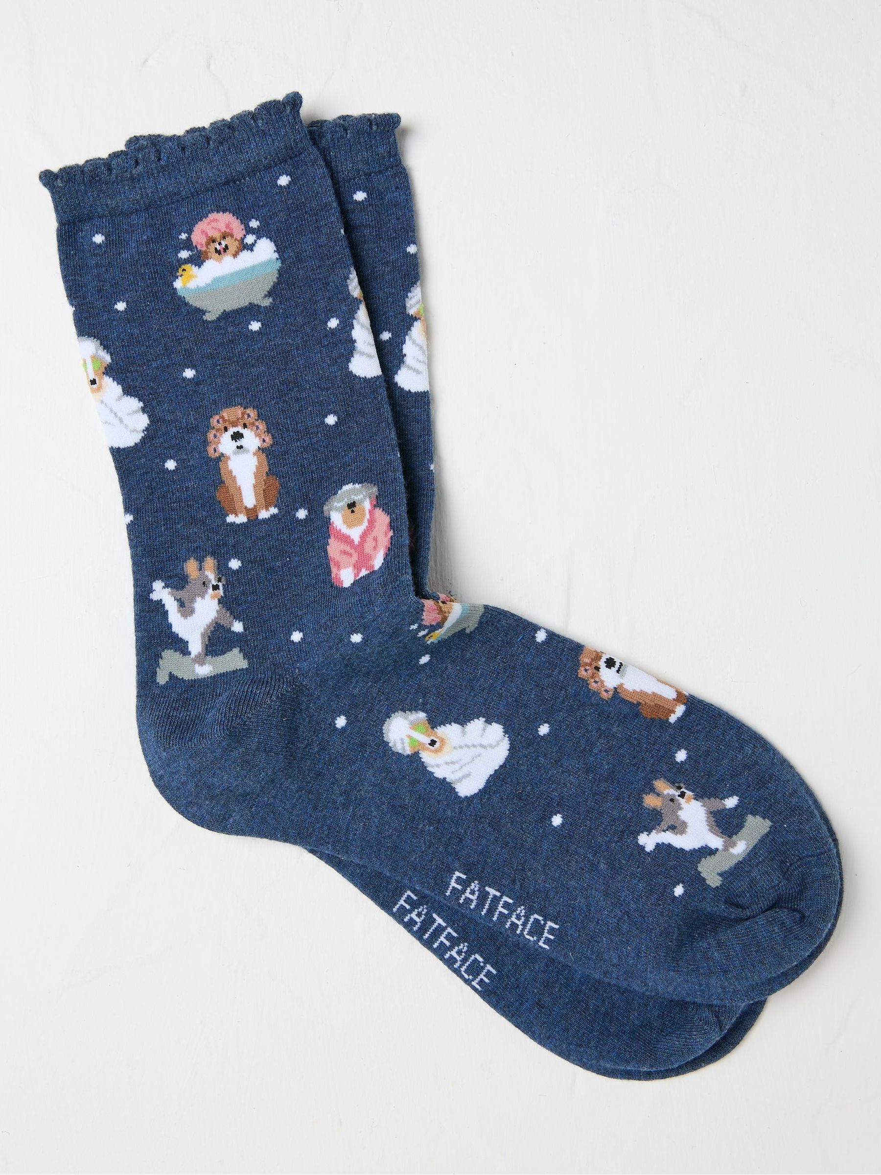 Blue Spa Dogs Womens Socks 1 Pack (size 4-7) - Image 1 of 2