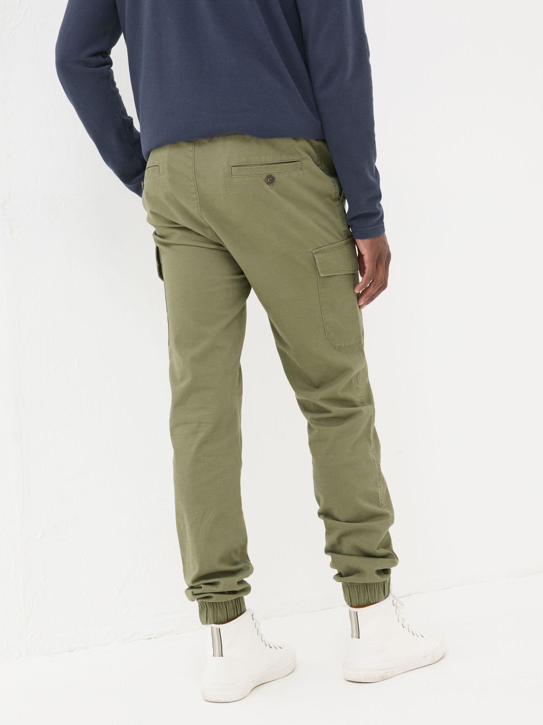Kent Green Cuffed Cargo Trousers - Image 2 of 7