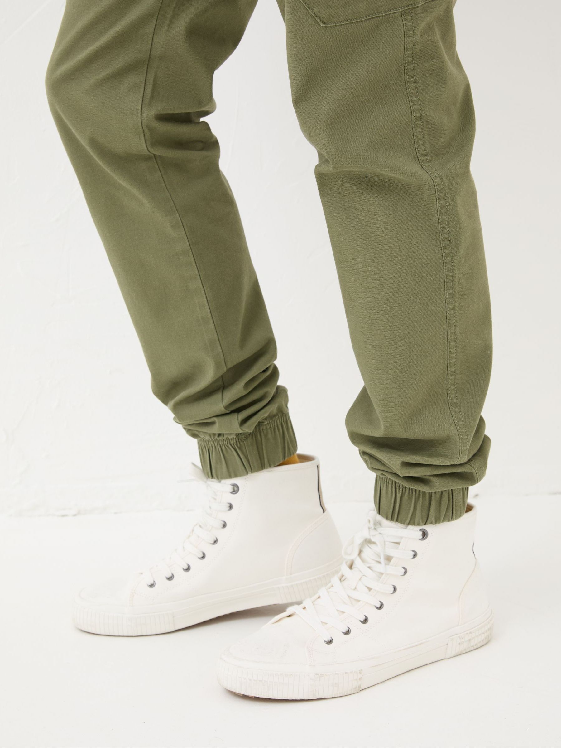 Kent Green Cuffed Cargo Trousers - Image 6 of 7
