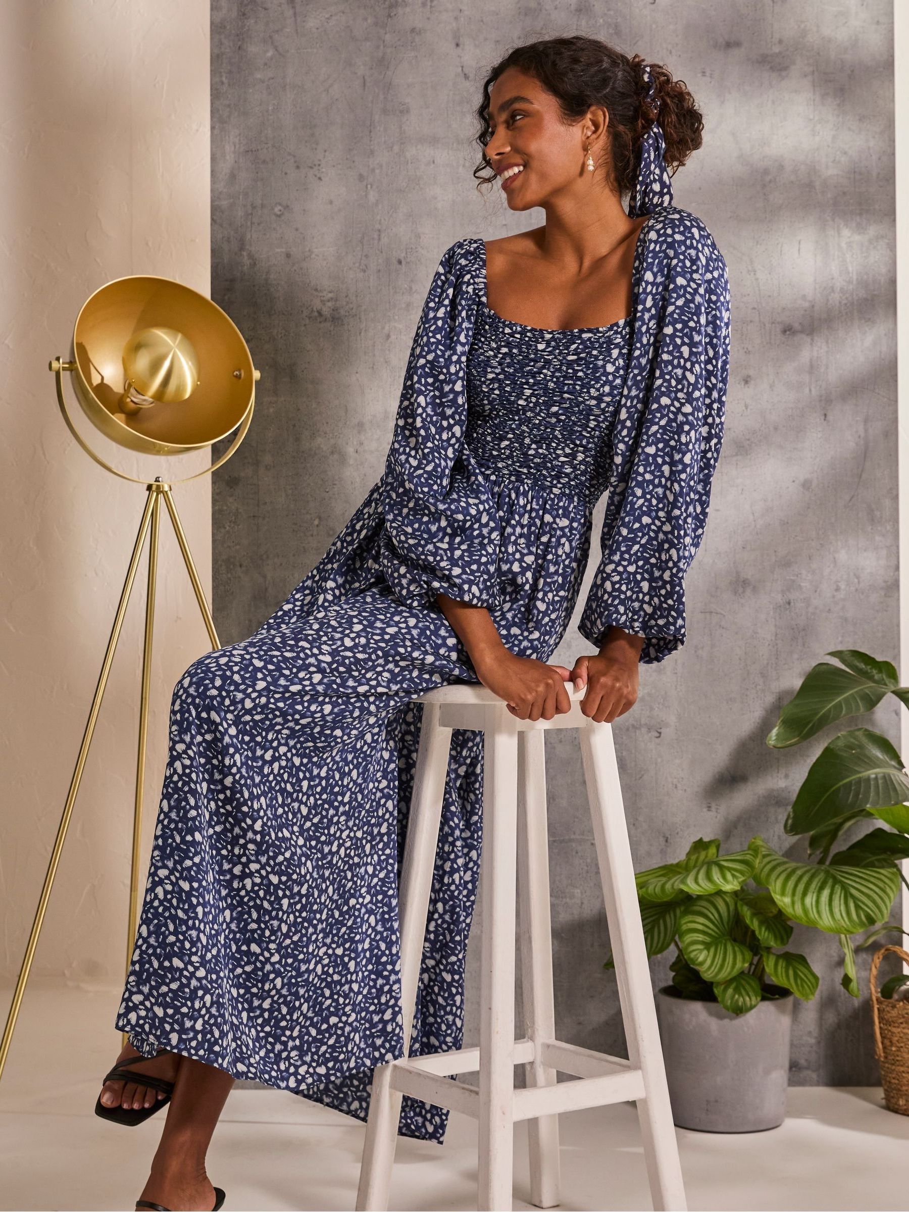 Lola Blue Mark Maker Midi Dress - Image 3 of 6